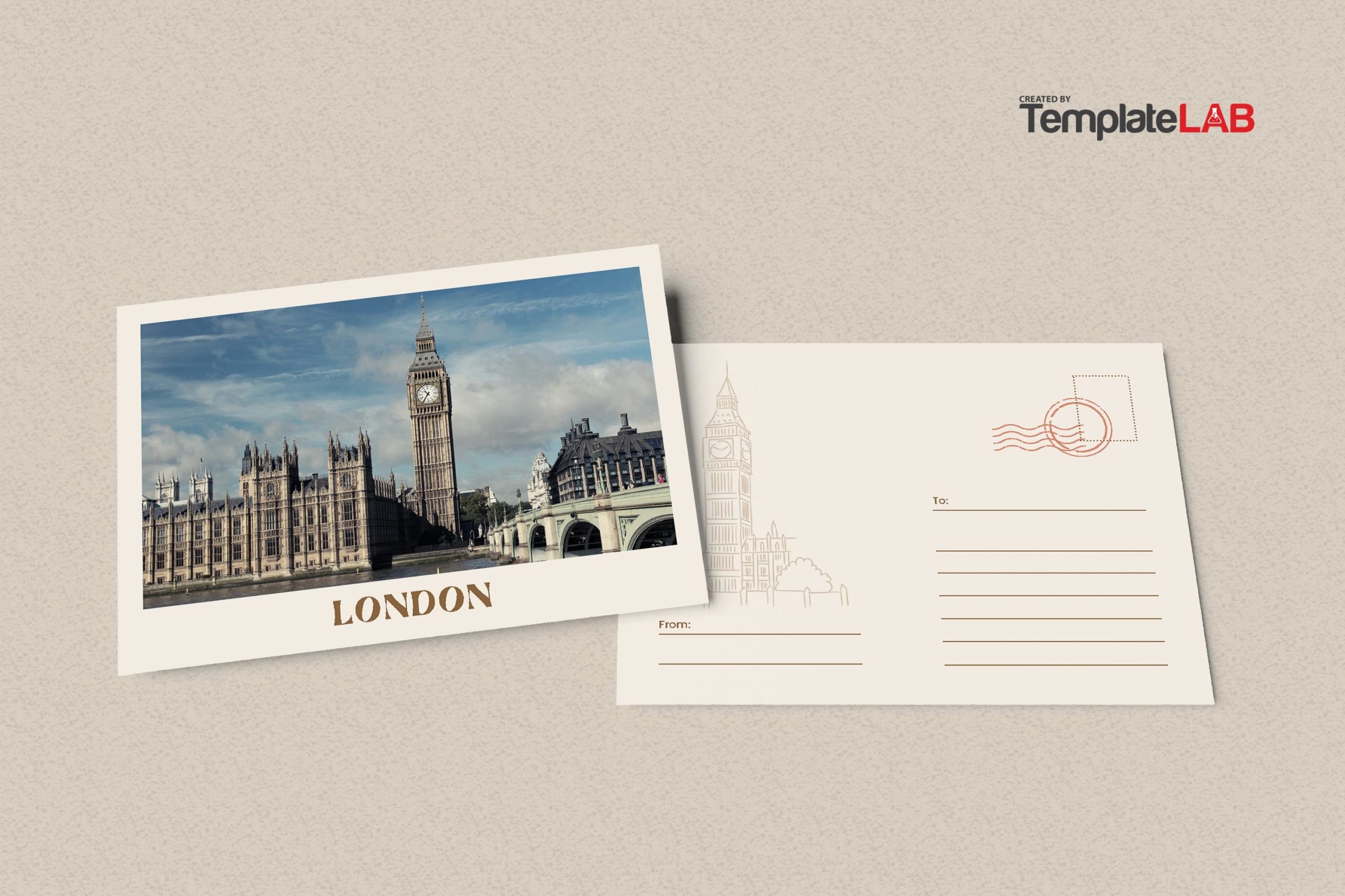 19 Printable Postcard Templates Designs Word PDF PSD 