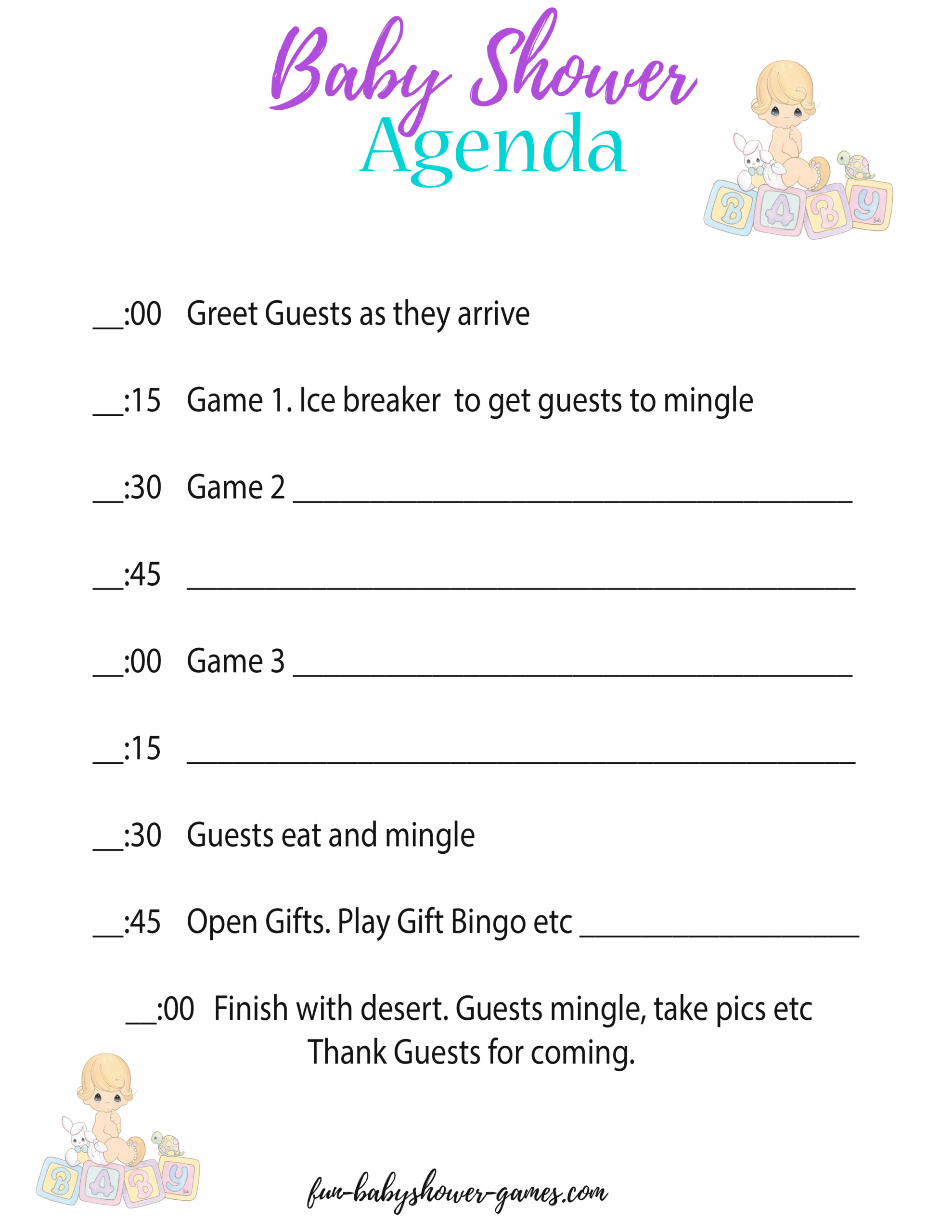 Baby Shower Checklist