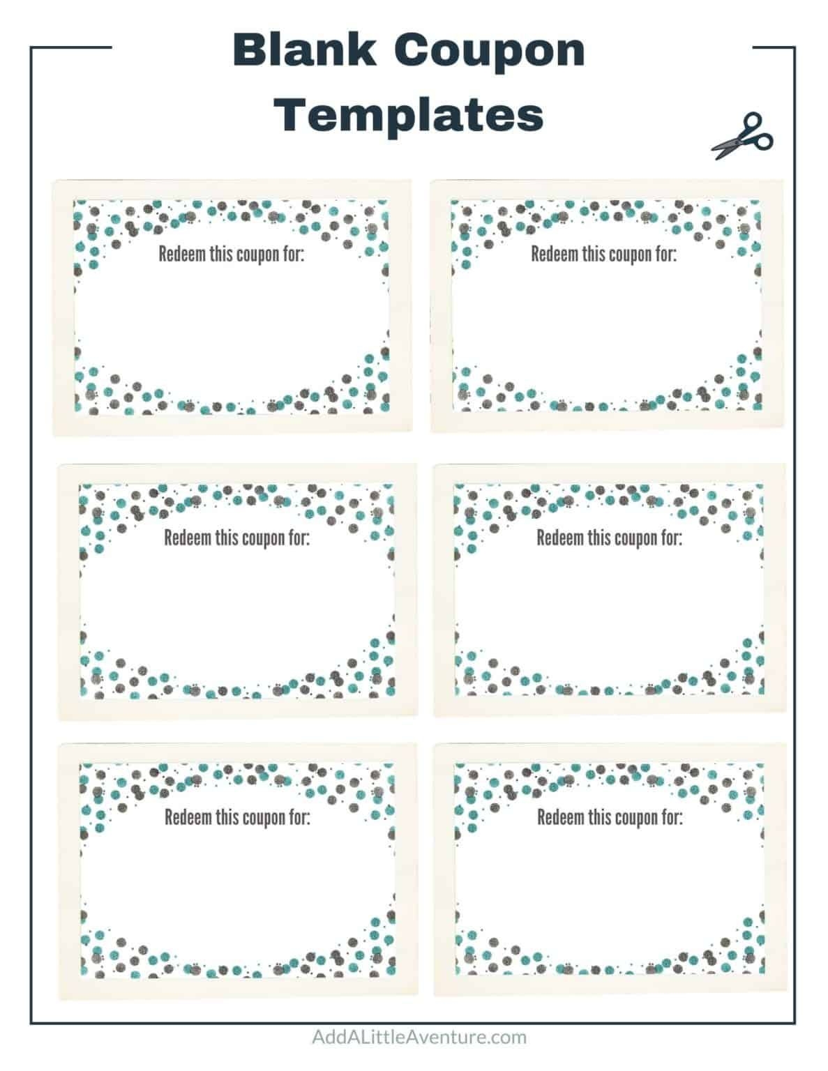 Blank Coupon Templates Free Printables Add A Little Adventure