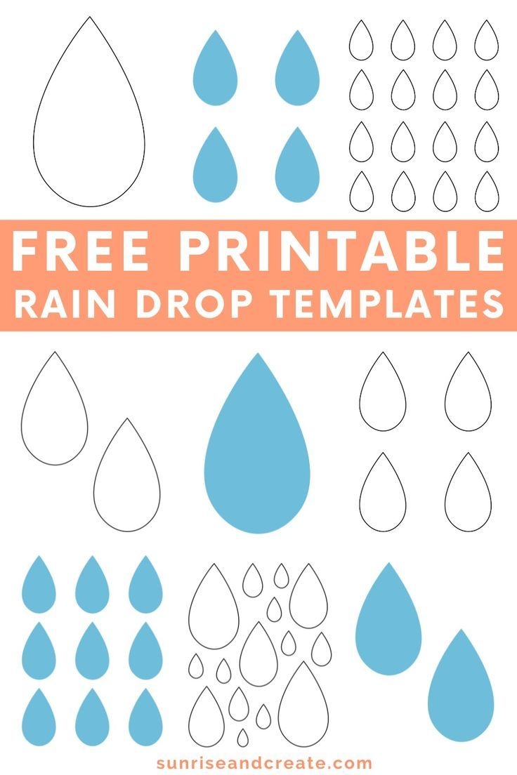 Printable Raindrop Templates