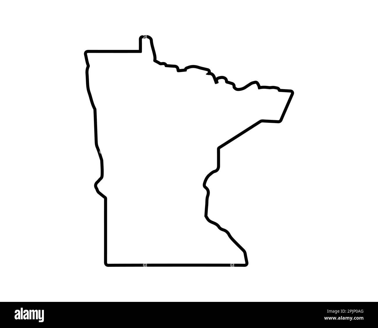 State Of Minnesota Outline Stock Vector Images Alamy