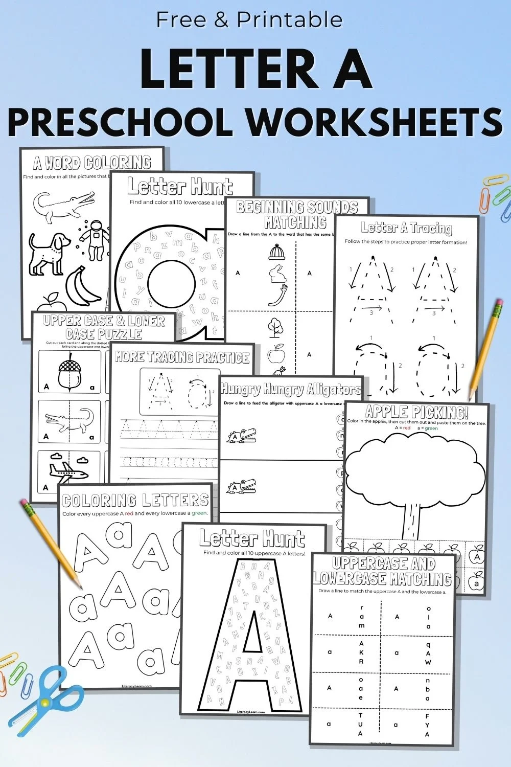 Free Printable A Worksheets For Preschoolers