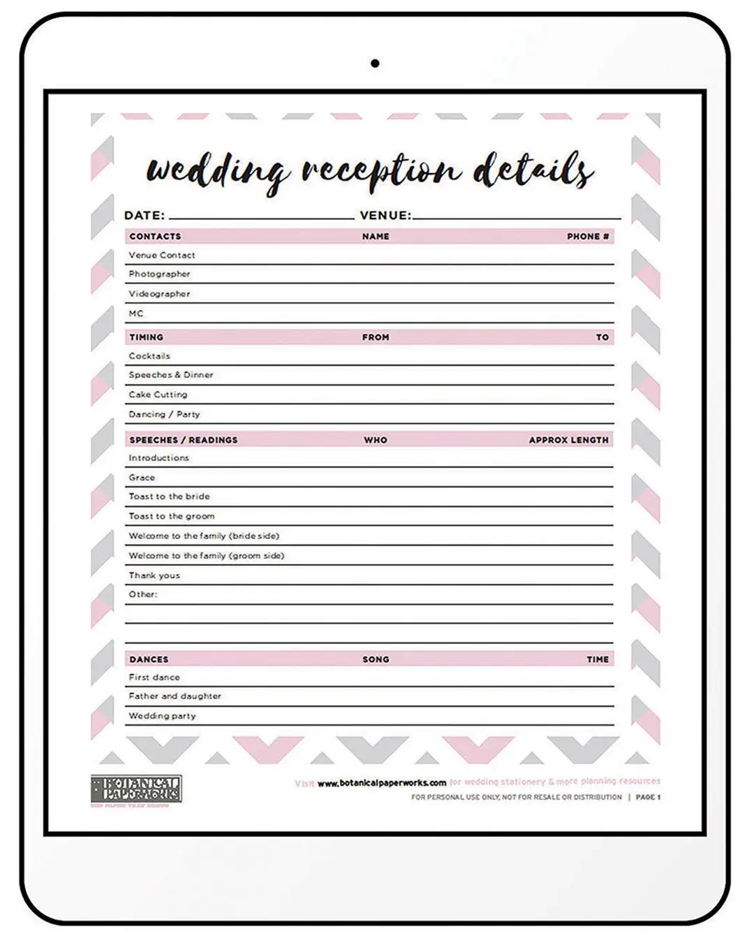 Printout Free Printable Wedding Planner Worksheets Printout Free Printable Wedding Planner Worksheets