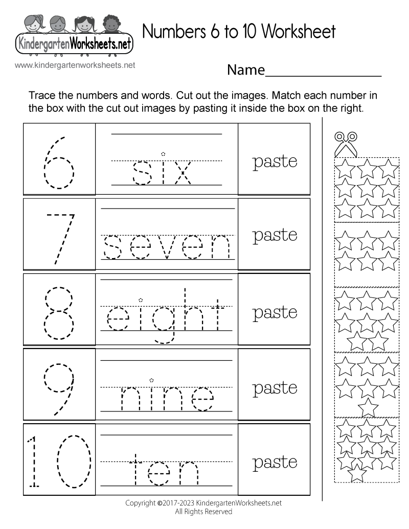 Free Printable Number Worksheets For Kindergarten