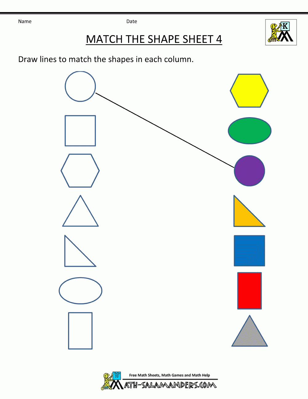 Free Printable Worksheets For Kindergarten Shapes