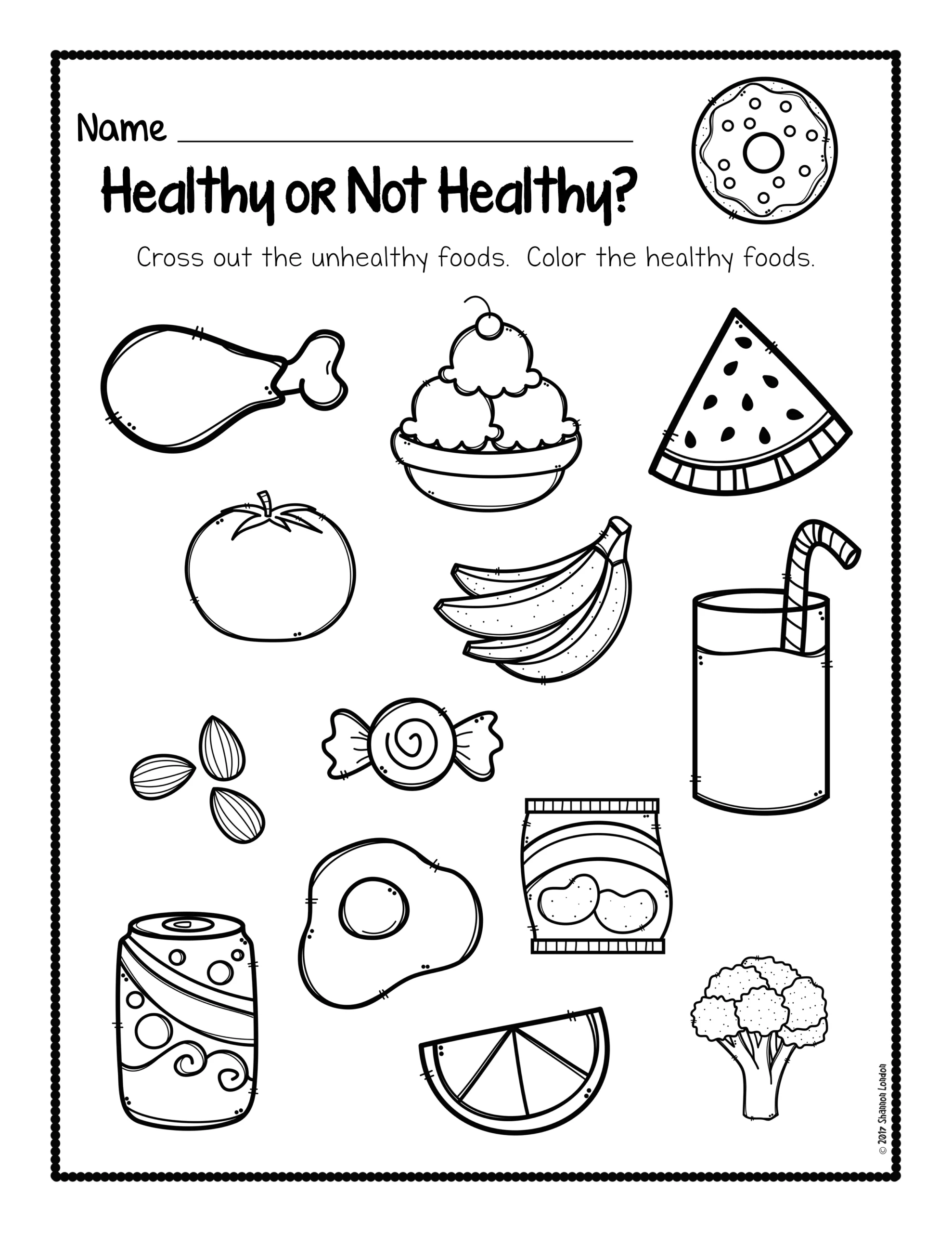 Healthy Foods Worksheet FREE DOWNLOAD The Super Teacher