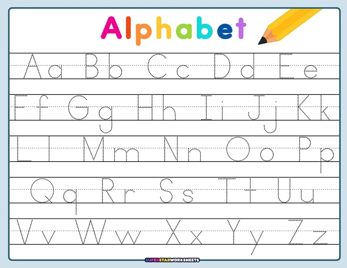 Free Printable Traceable Abc Worksheets
