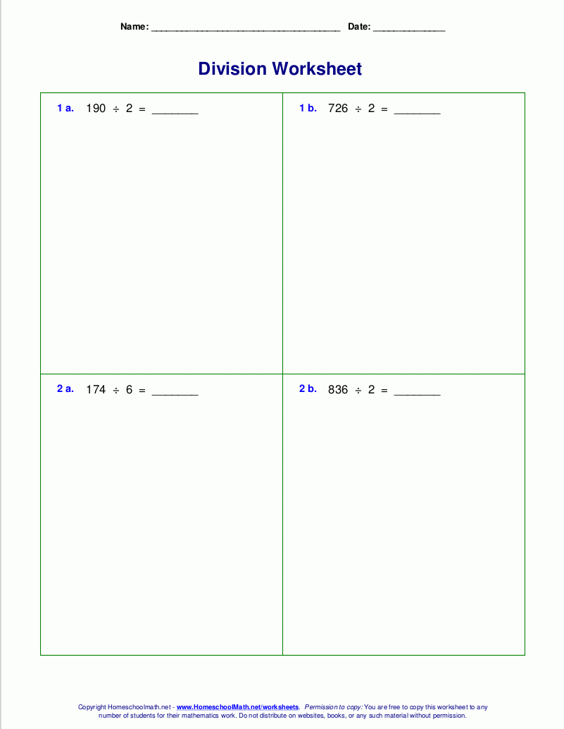 Long Division Worksheets For Grades 4 6 Long Division Worksheets For Grades 4 6