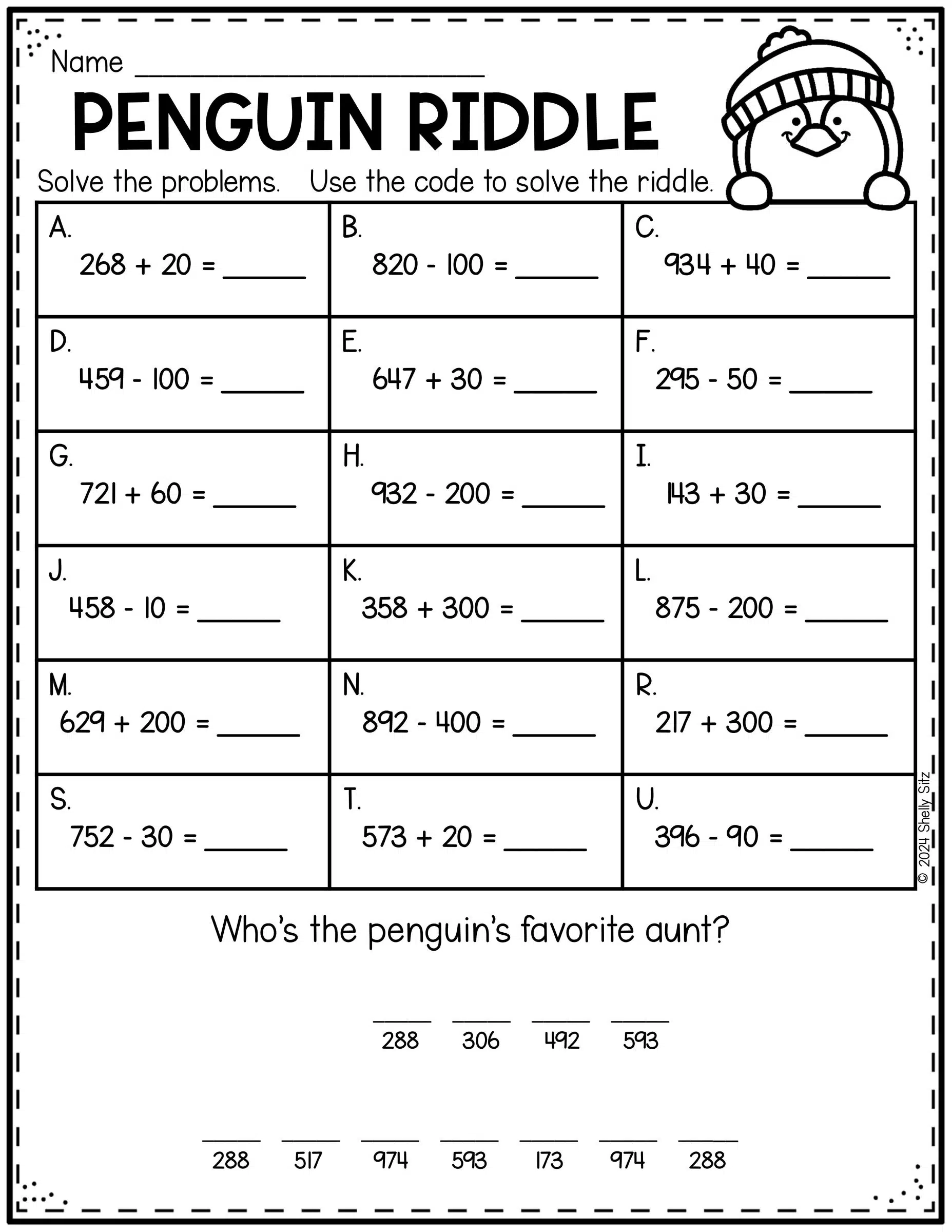 Free Printable Second Grade Math Worksheets