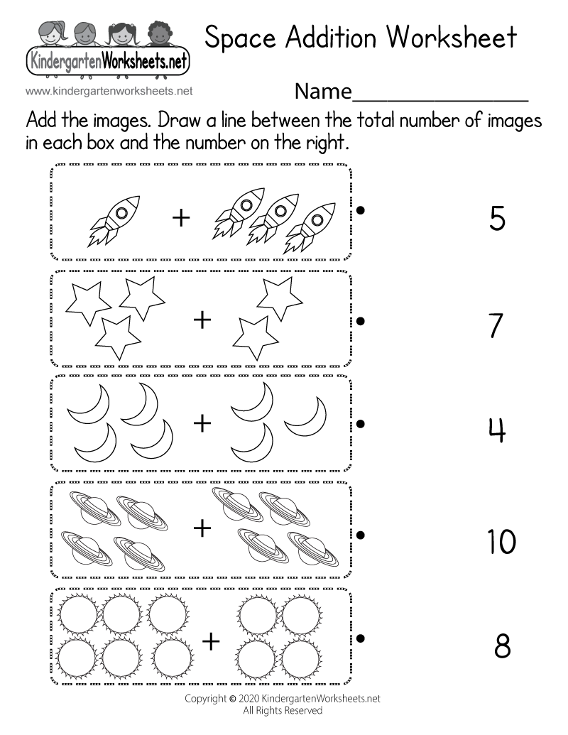 Free Printable Addition Worksheets For Kindergarten