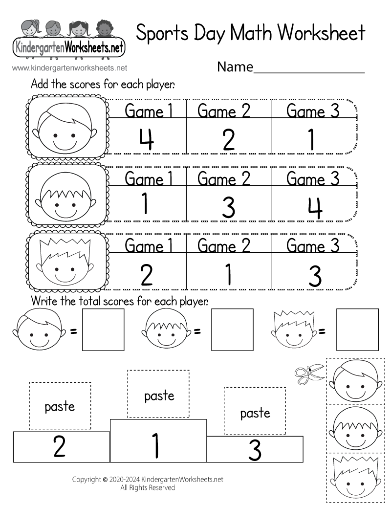 Free Printable Worksheets For Kindergarten Math