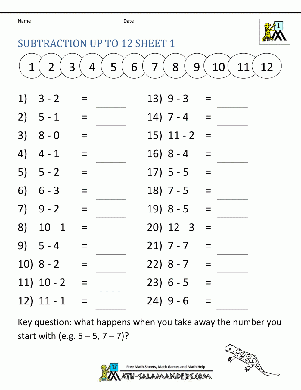 1St Grade Math Worksheets Printable