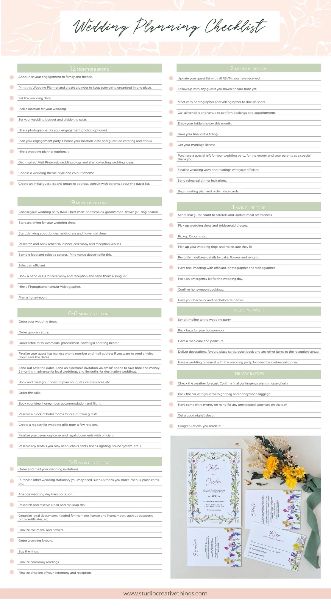 The Ultimate Free Printable To Do List For Wedding Planner Creative Things Studio The Ultimate Free Printable To Do List For Wedding Planner Creative Things Studio