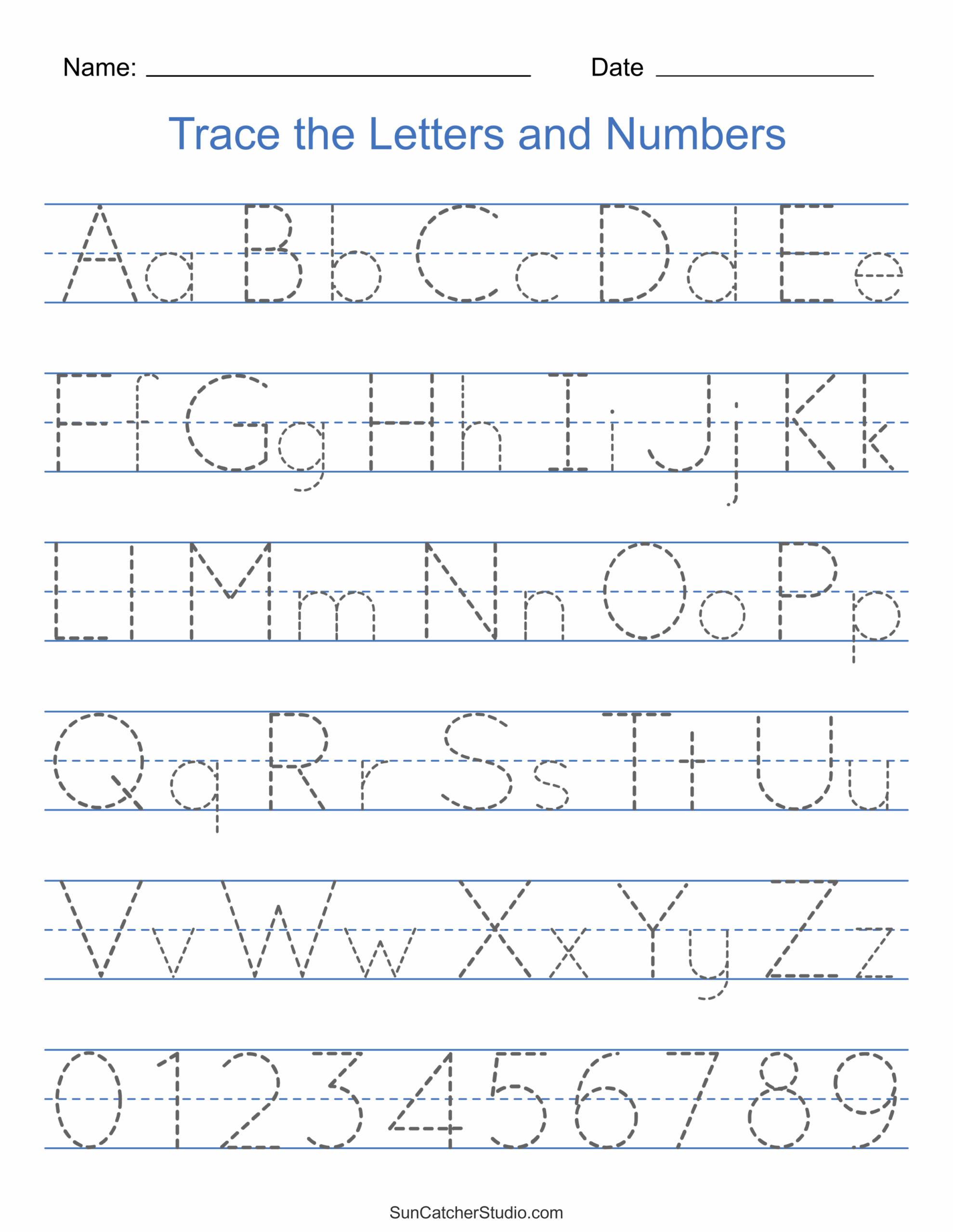 Letter Tracing Worksheets Free Printable