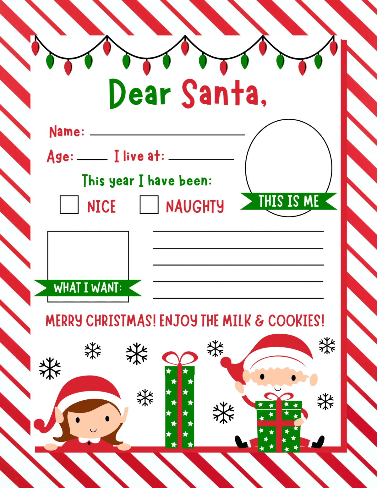 Santa Letter Template Free Printable Santa Letter Template Free Printable