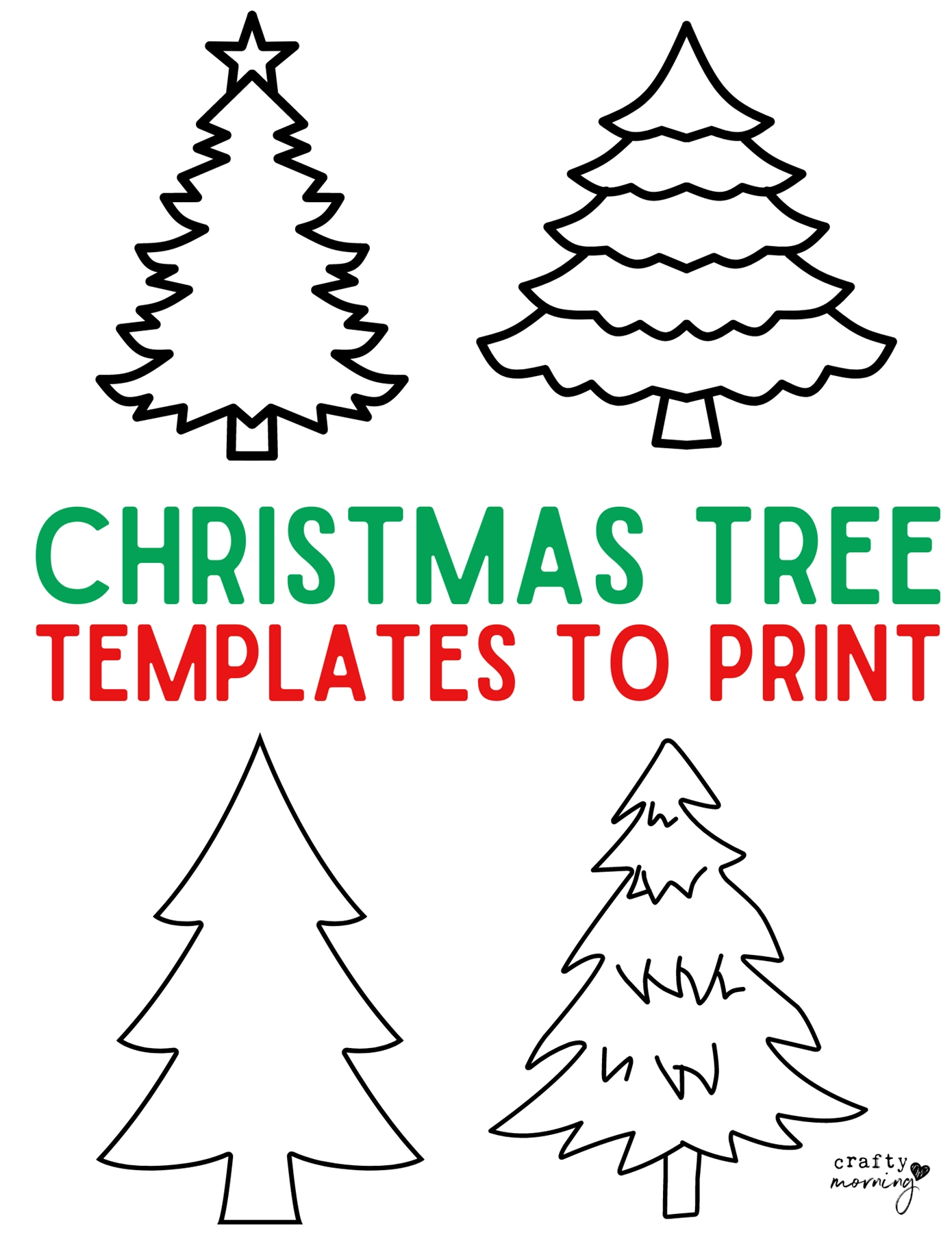 11 Free Christmas Tree Templates Crafty Morning