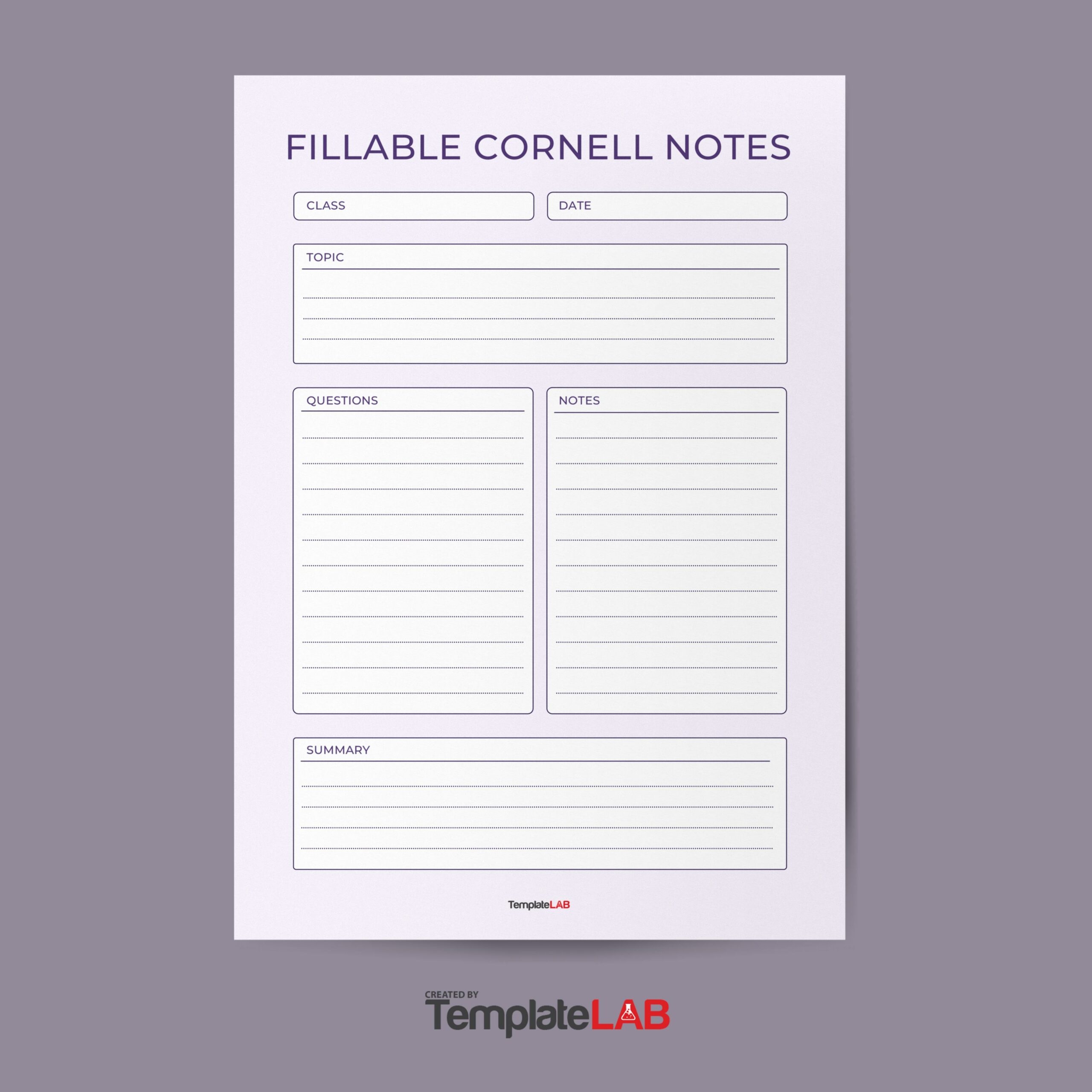 Free Printable Cornell Notes Template Free Printable Cornell Notes Template