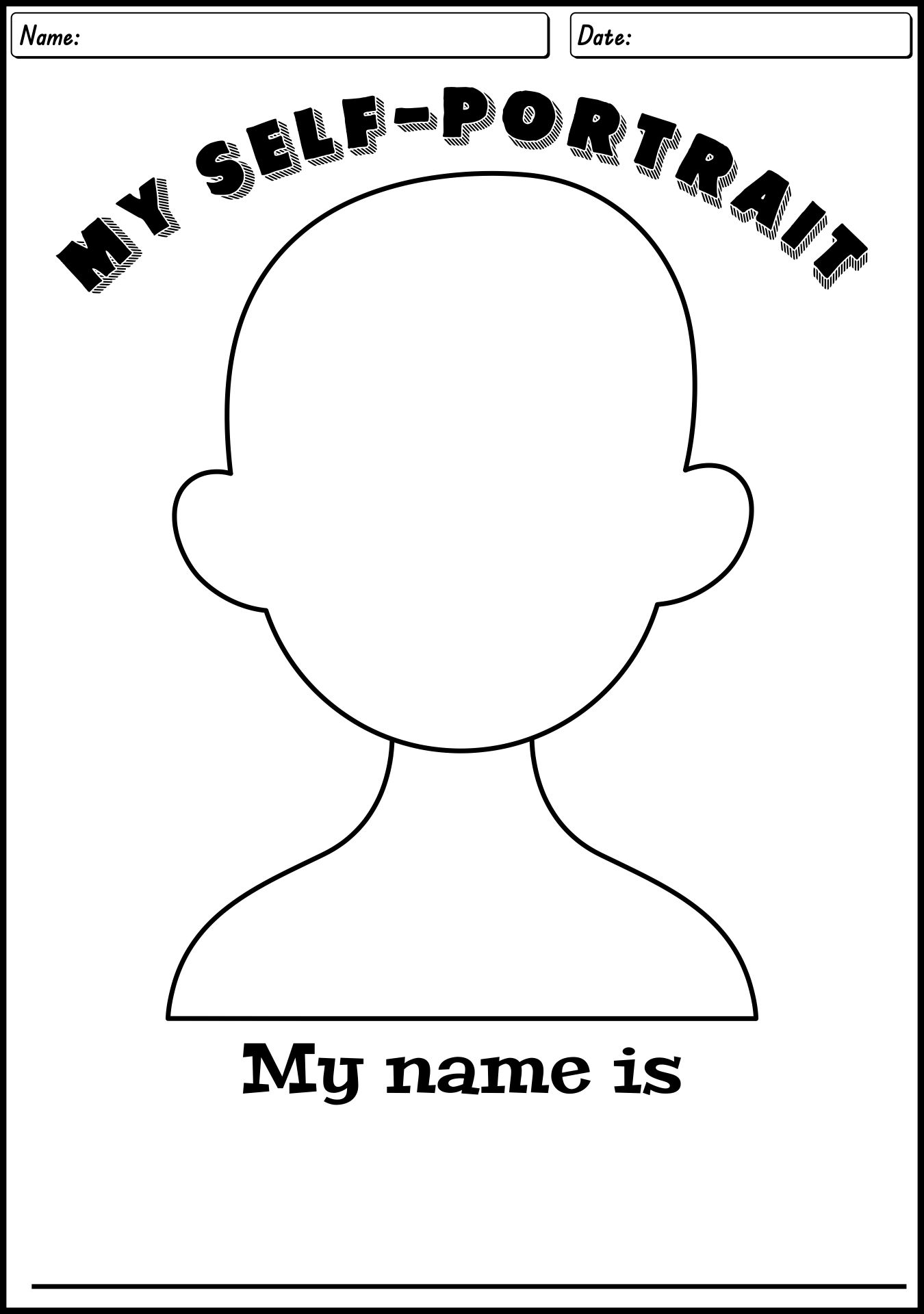 17 Self Portrait Kindergarten Worksheet Free PDF At Worksheeto