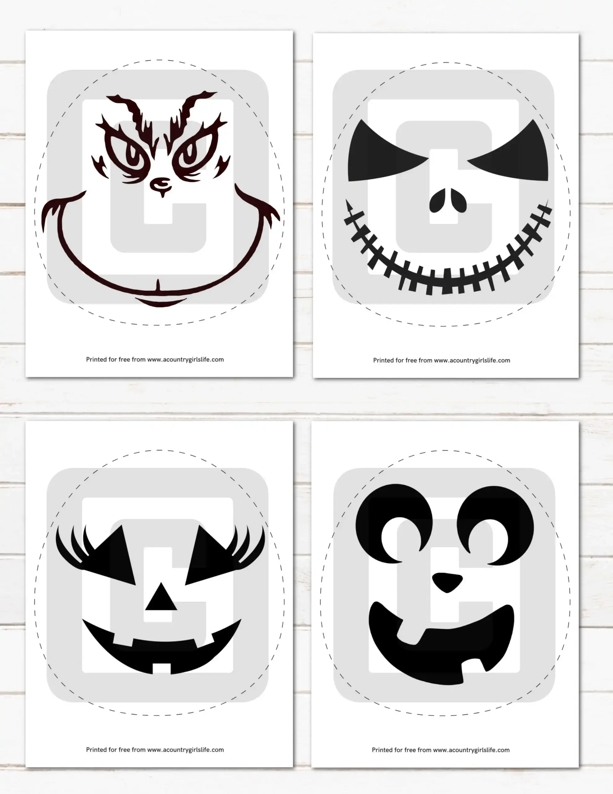 31 EASY FREE Printable Pumpkin Carving Stencils A Country Girl s Life