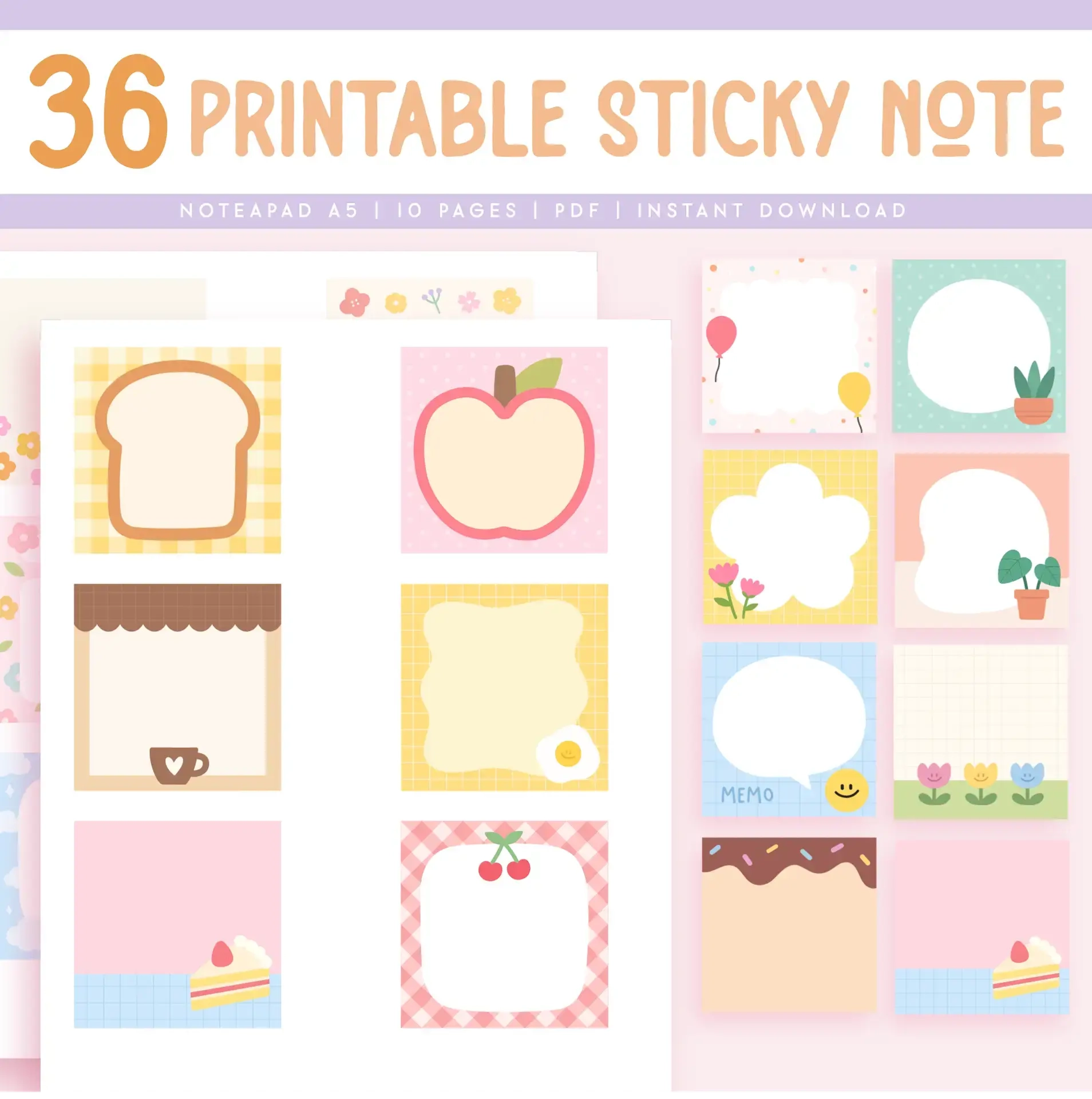Printable Post It Notes Template