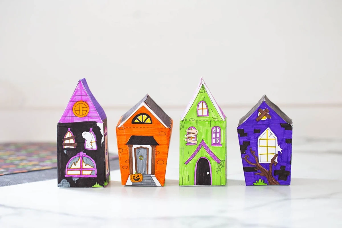 3D Haunted House Template Free Printables The Best Ideas For Kids