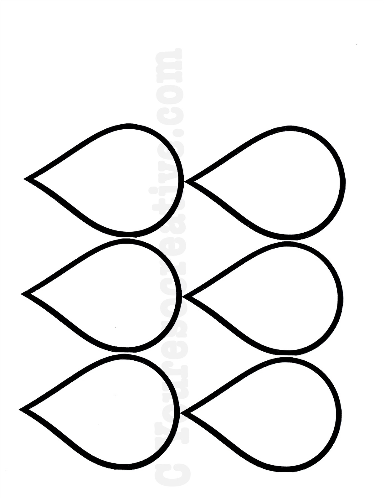 Printable Cut Out Raindrop Template Printable Cut Out Raindrop Template