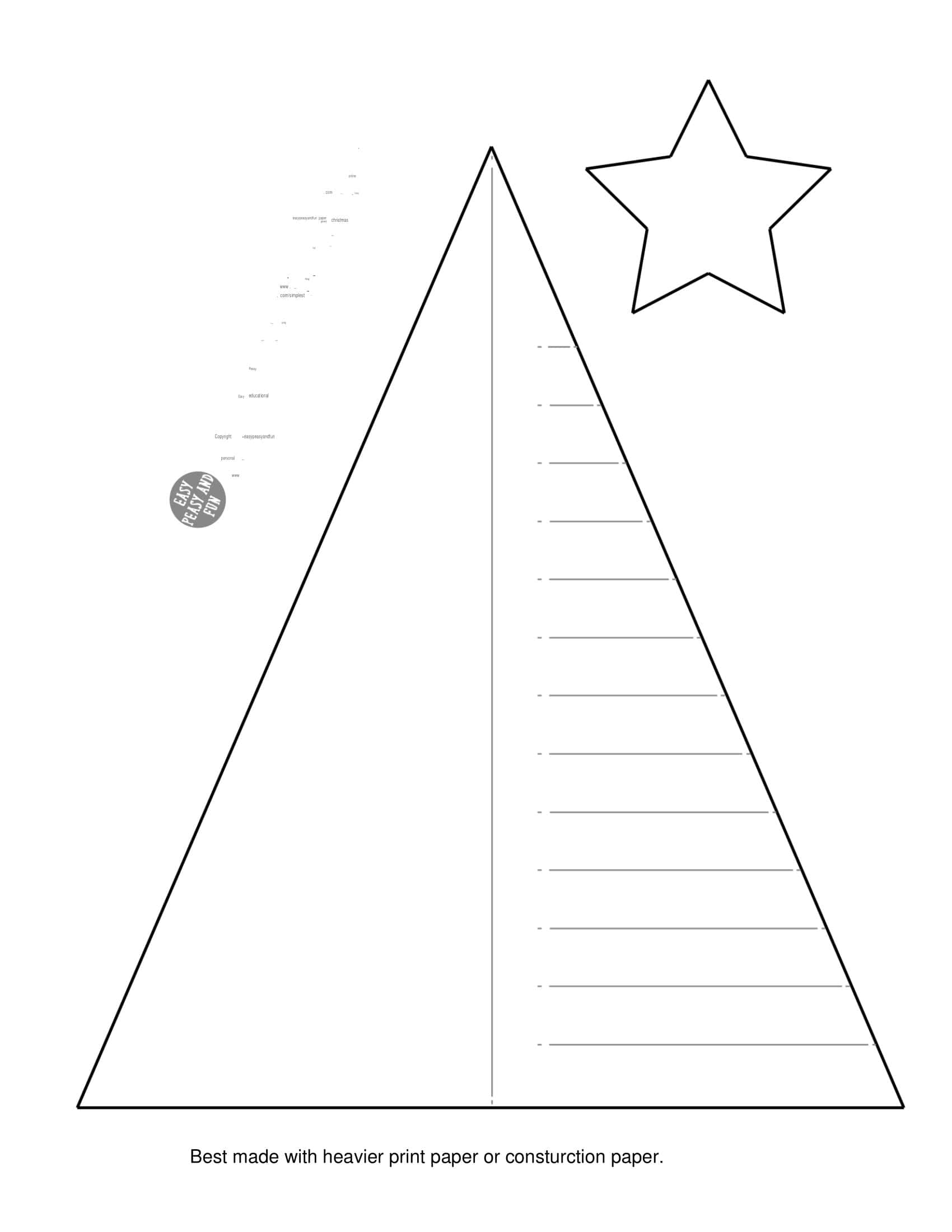 Printable Triangle Christmas Tree Template