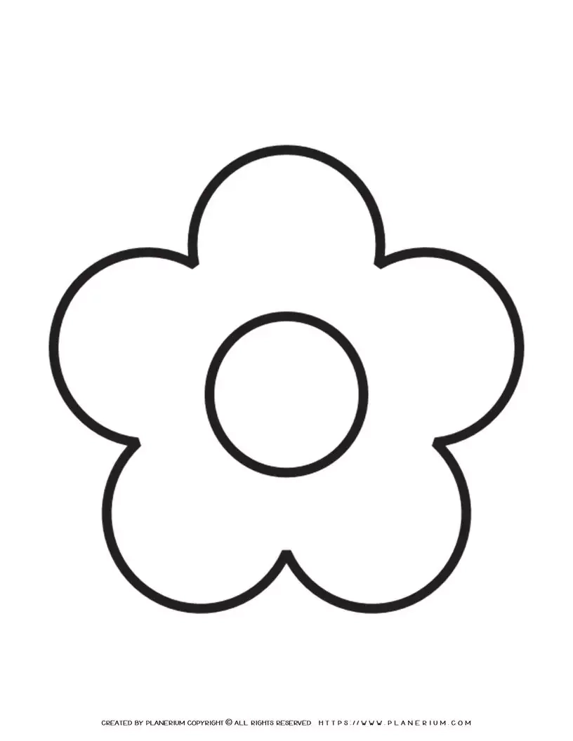 5 Petals Flower Template Printable Craft For Teaching 5 Petals Flower Template Printable Craft For Teaching