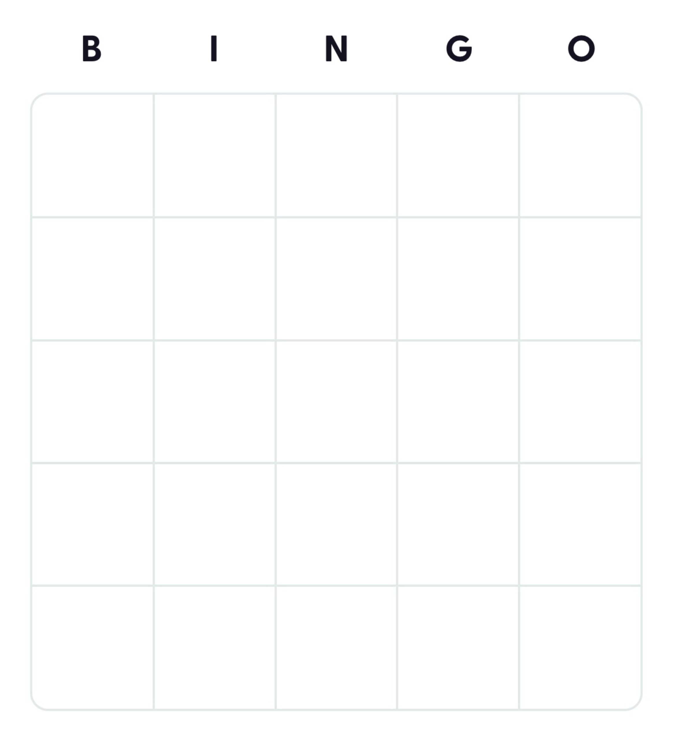 50 Free Printable Blank Bingo Card Templates Bingo Card Creator