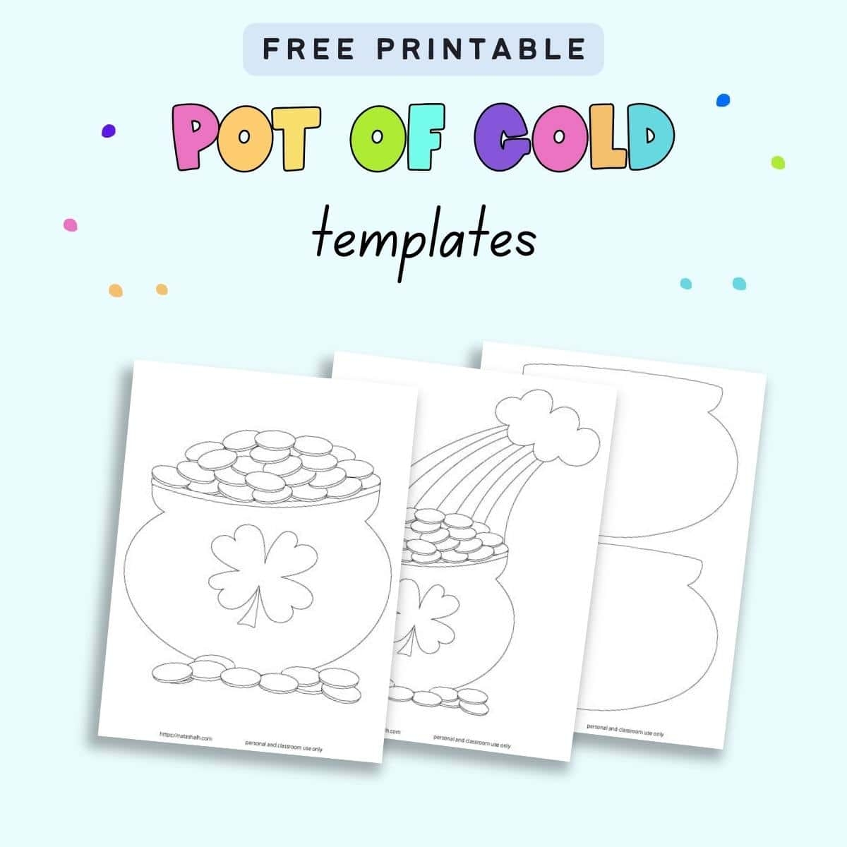 Pot Of Gold Printable Template