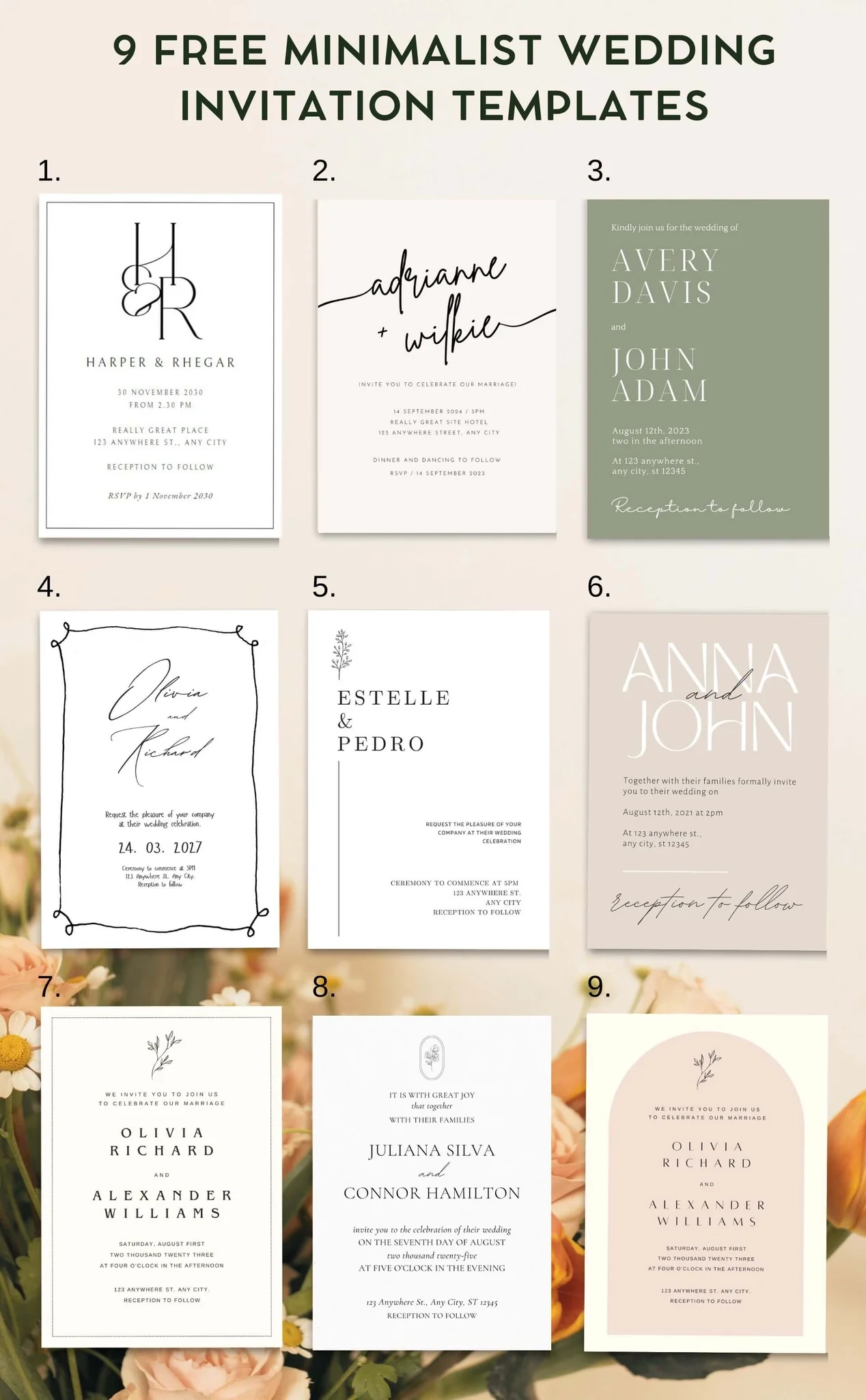 9 Best Free Minimalist Wedding Invitation Templates From Canva Bounde 9 Best Free Minimalist Wedding Invitation Templates From Canva Bounde