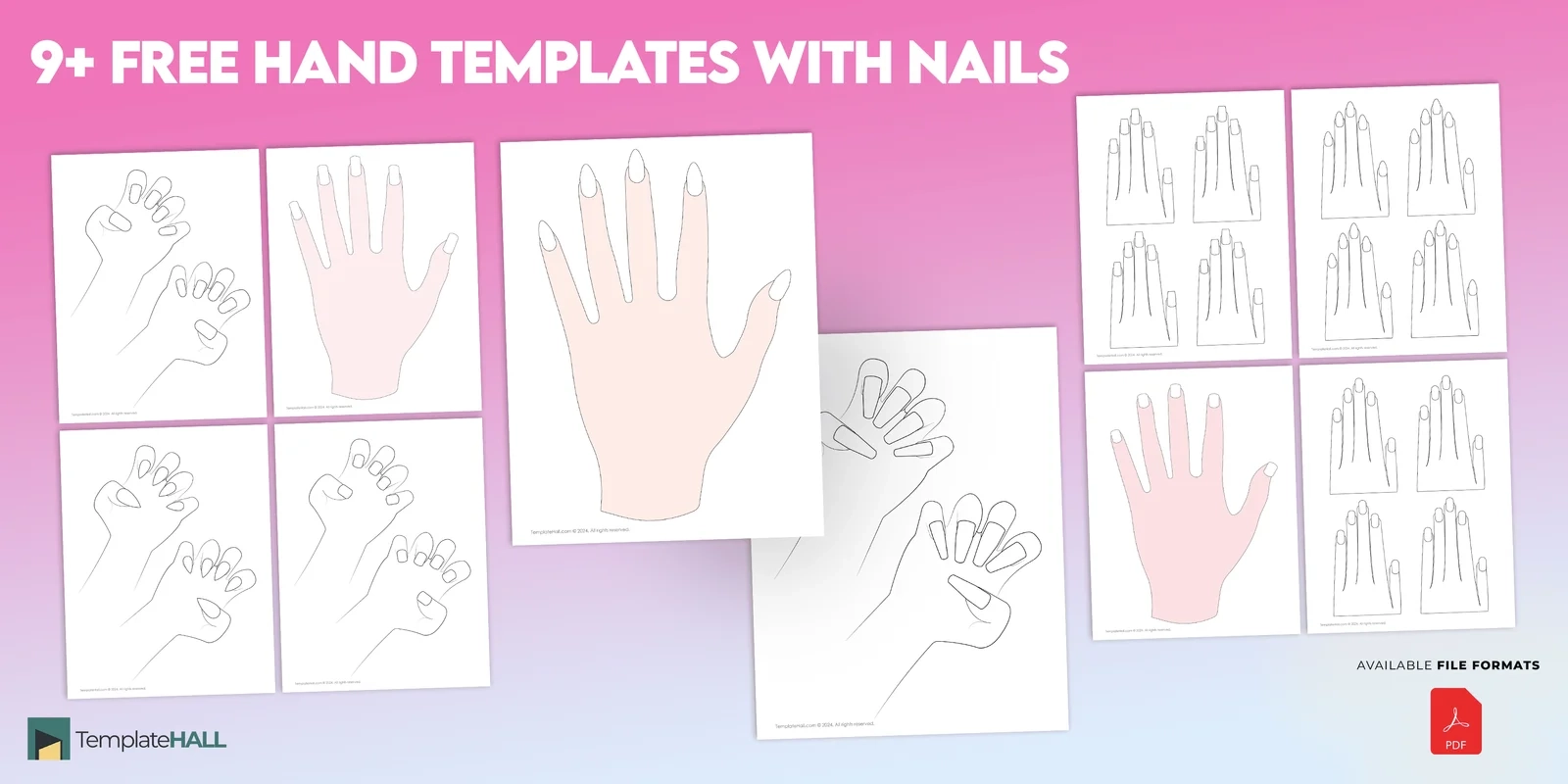 9 Free Hand Nail Templates For Creative Designs 9 Free Hand Nail Templates For Creative Designs
