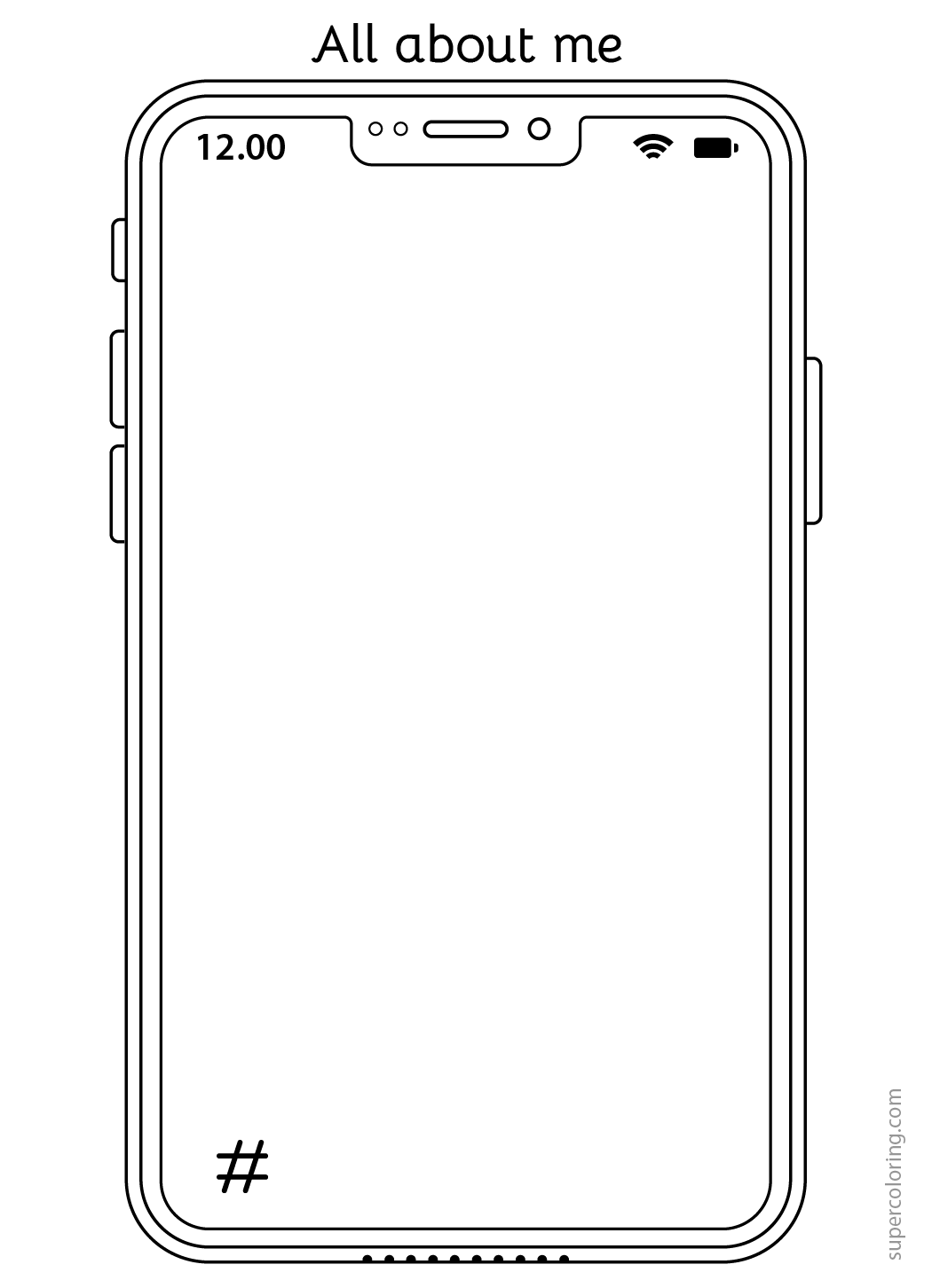 Free Printable Cell Phone Template Free Printable Cell Phone Template