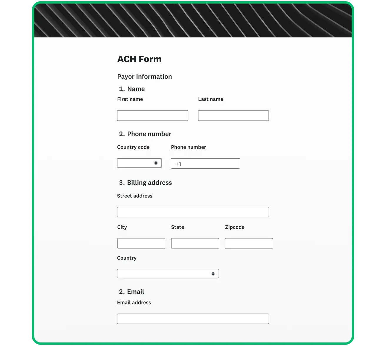 ACH Form Template SurveyMonkey