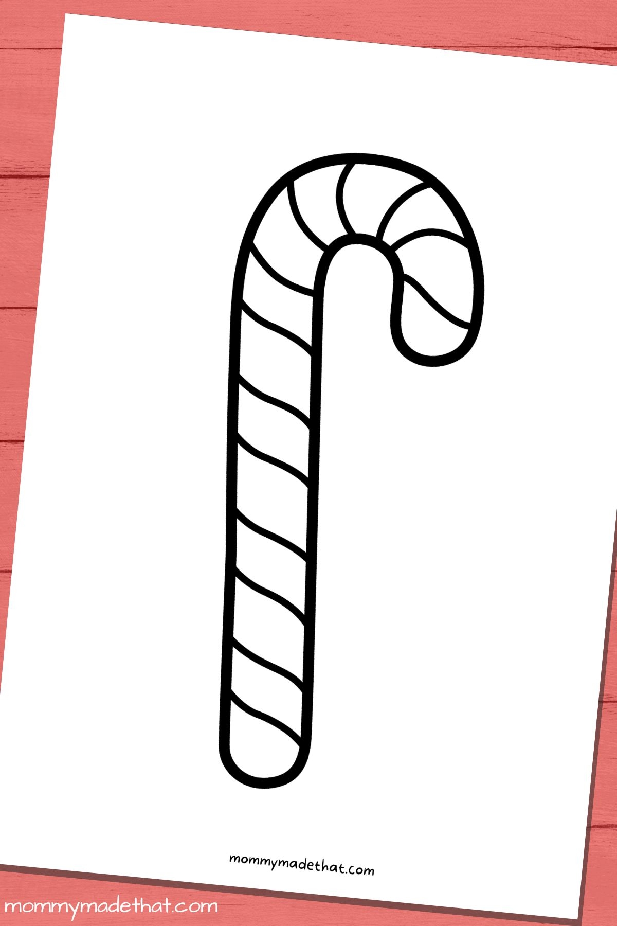 Free Printable Candy Cane Template