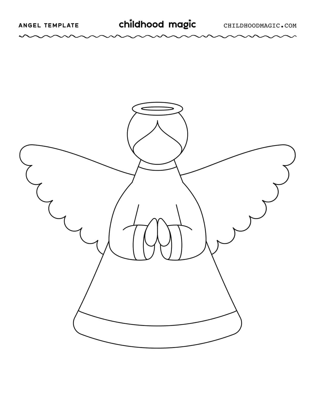 Angel Template Free Printable Childhood Magic Angel Template Free Printable Childhood Magic