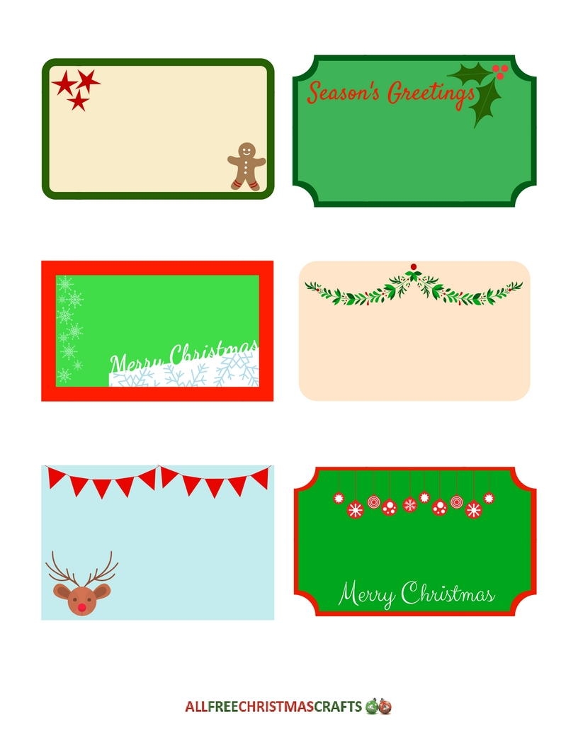 Free Printable Christmas Label Template