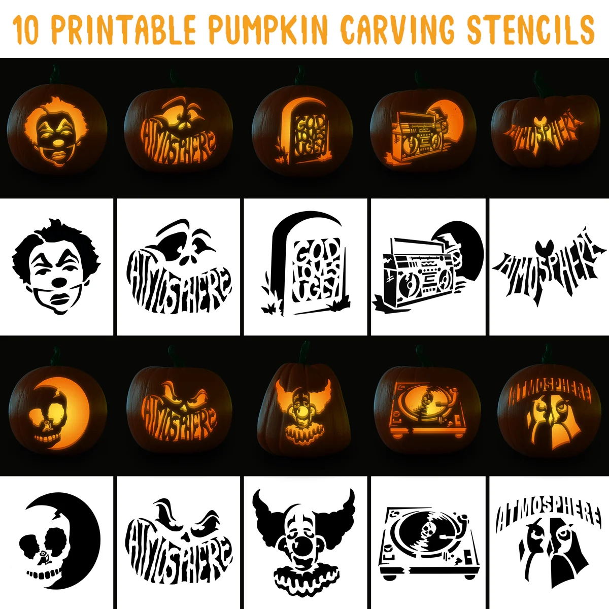 Atmosphere Printable Pumpkin Carving Stencils Rhymesayers Entertainment Atmosphere Printable Pumpkin Carving Stencils Rhymesayers Entertainment