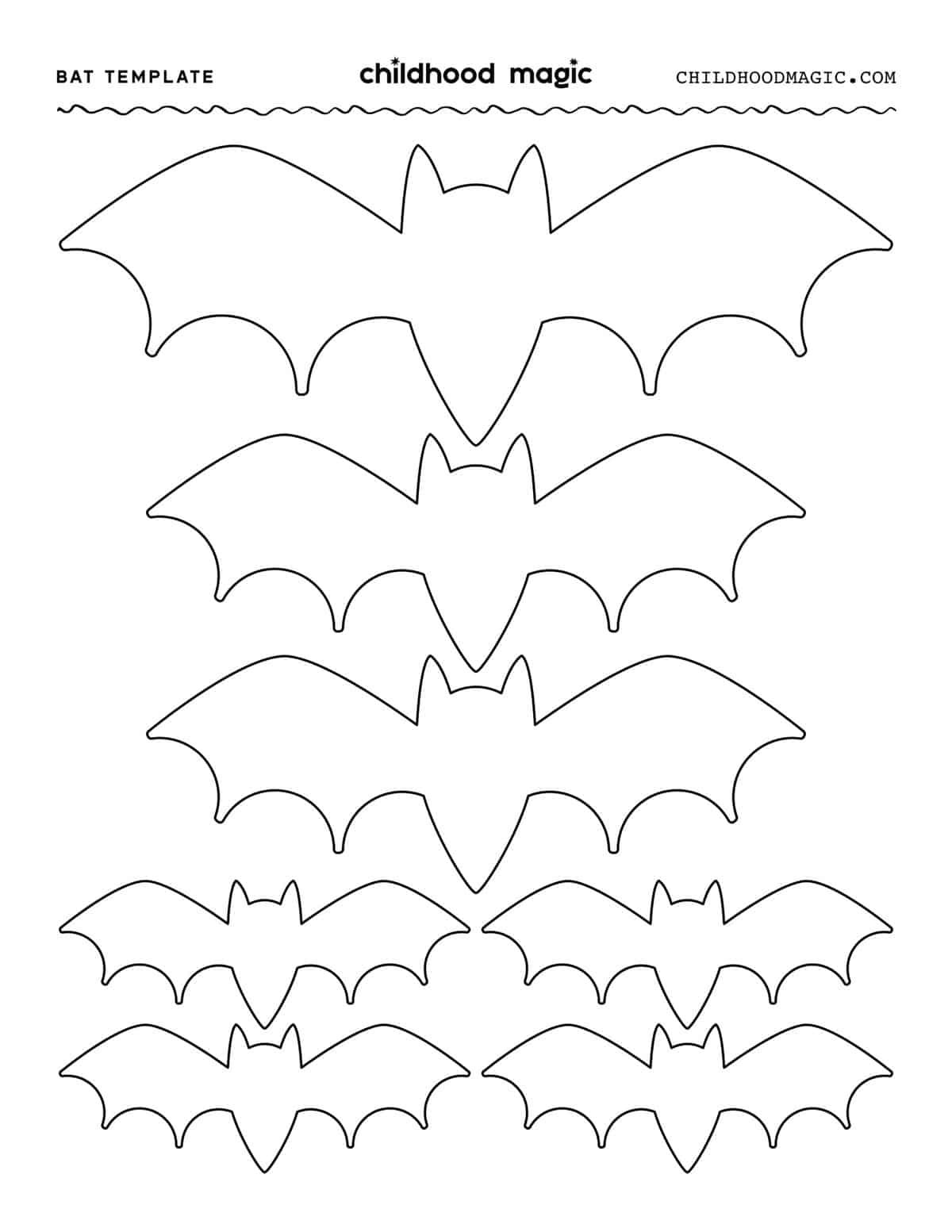 Free Printable Paper Bat Template Free Printable Paper Bat Template