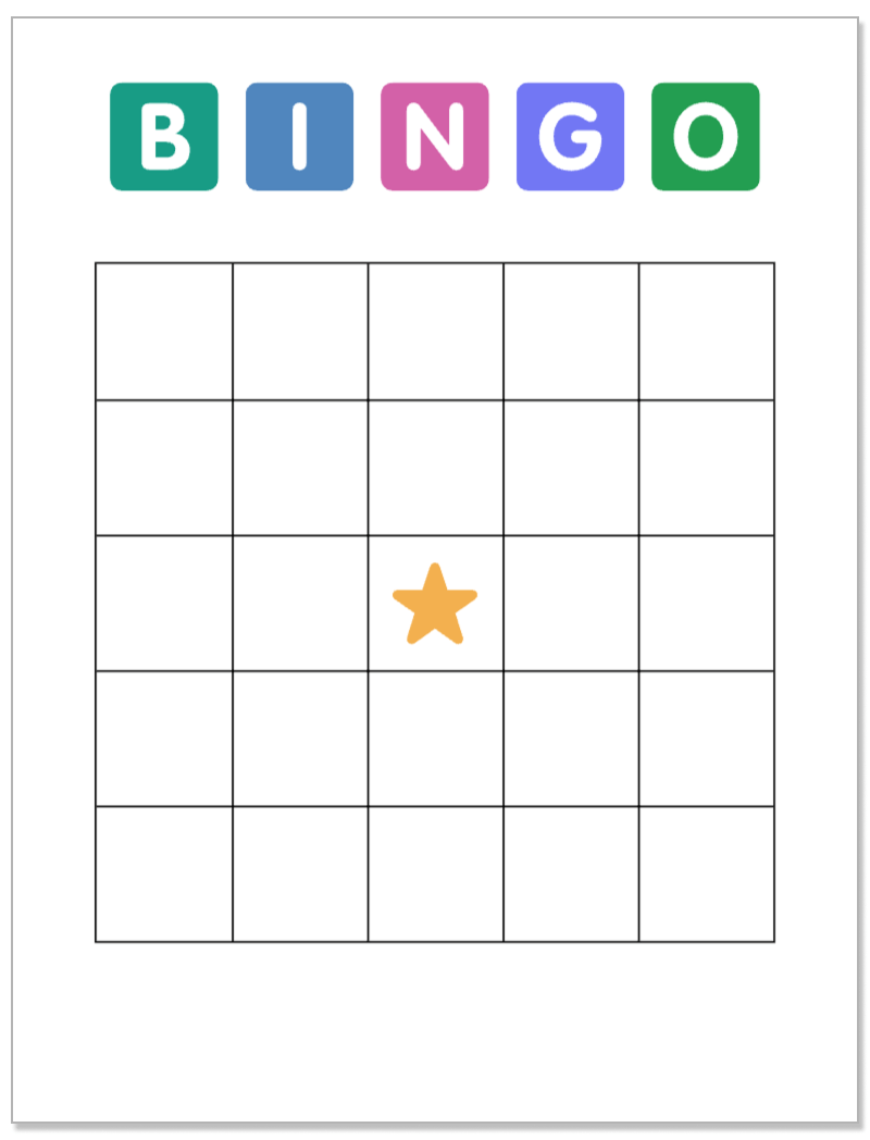 Blank Bingo Card Templates 5x5 4x4 3x3 Free PDFs
