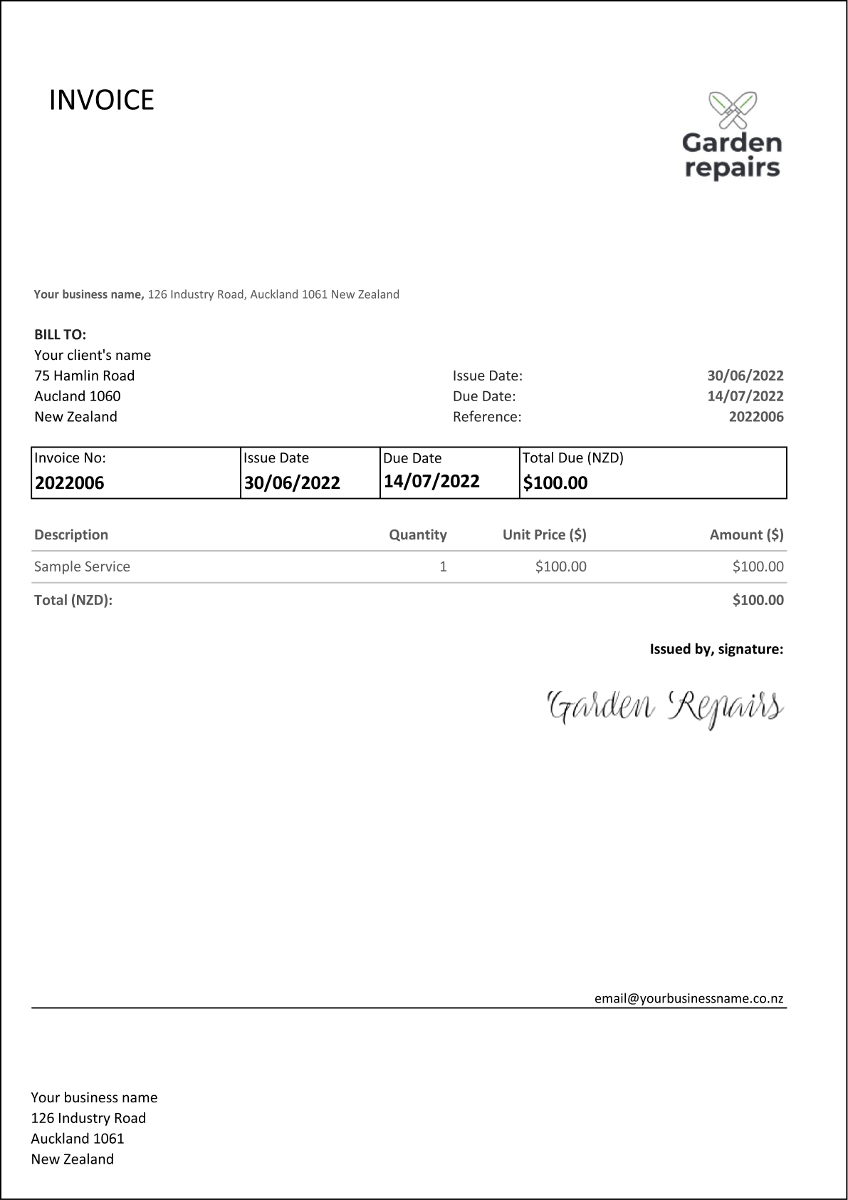 Blank Invoice Template Free Download Billdu Blank Invoice Template Free Download Billdu