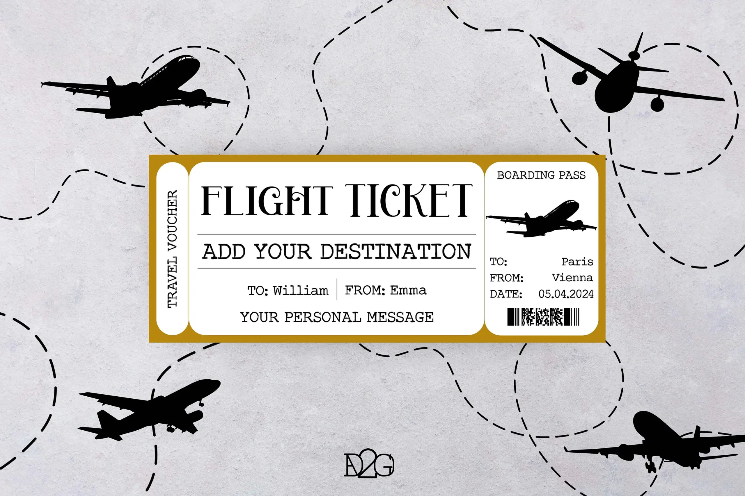 Free Printable Flight Voucher Template