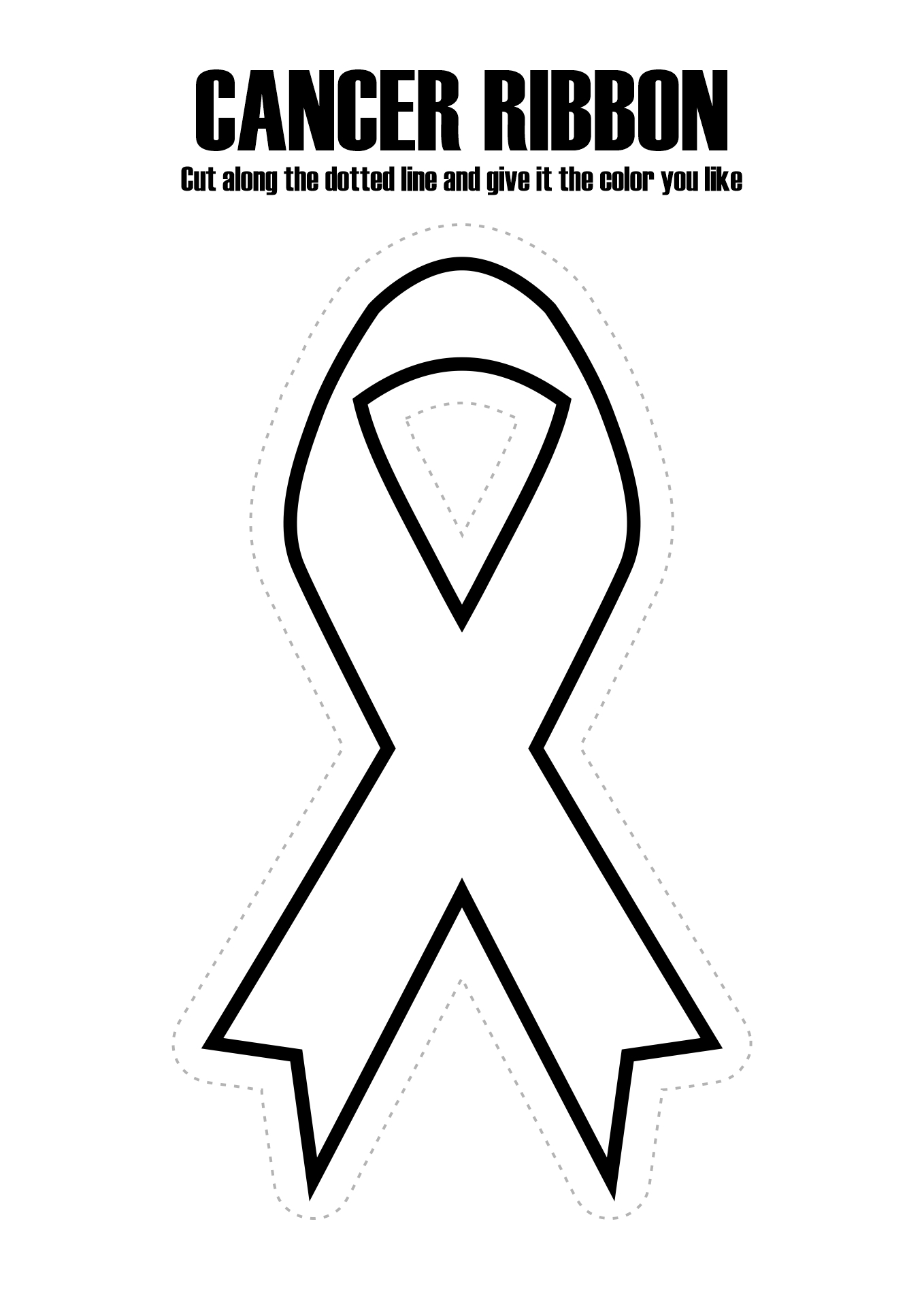 Cancer Awareness Ribbon Template 13 Free PDF Printables Printablee