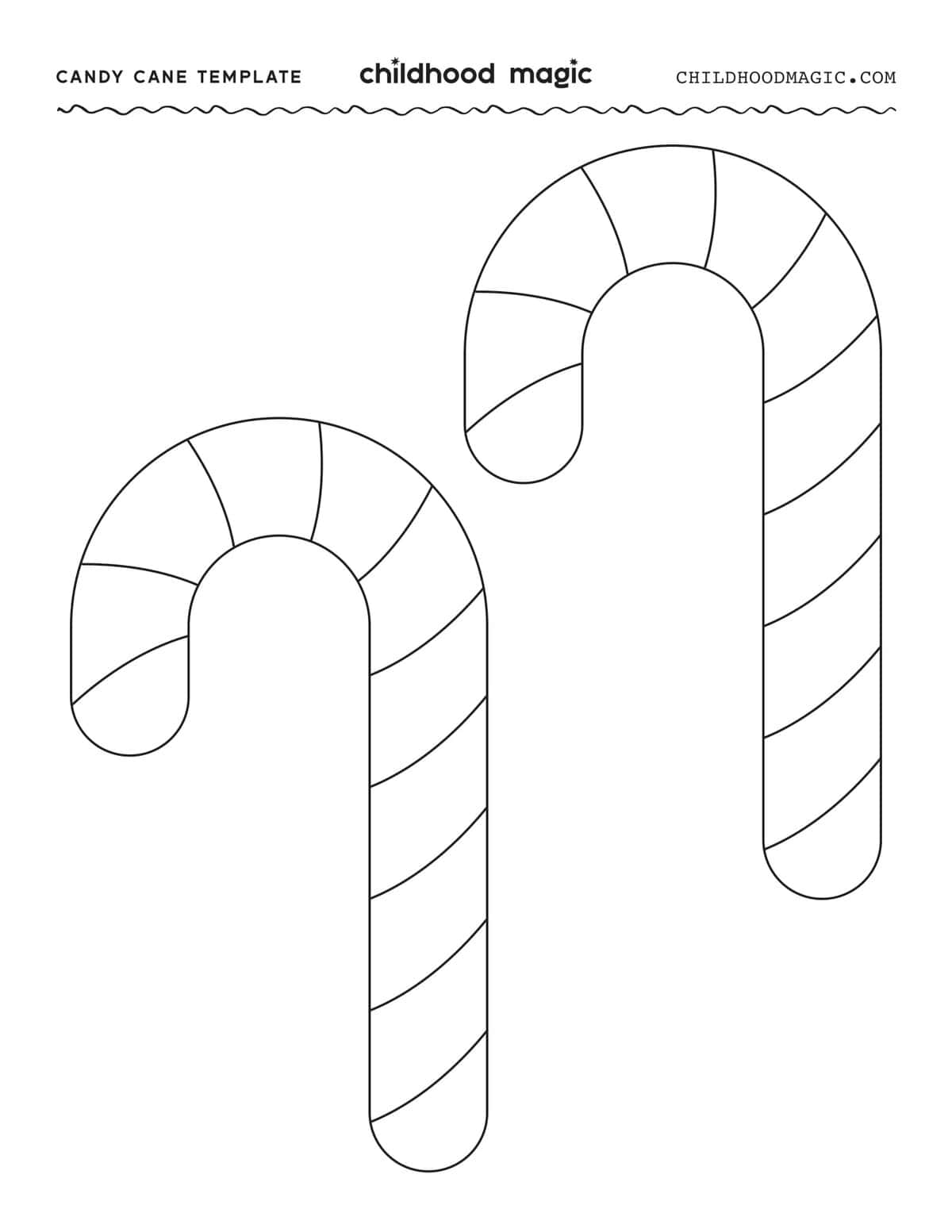 Candy Cane Template Free Printable Childhood Magic