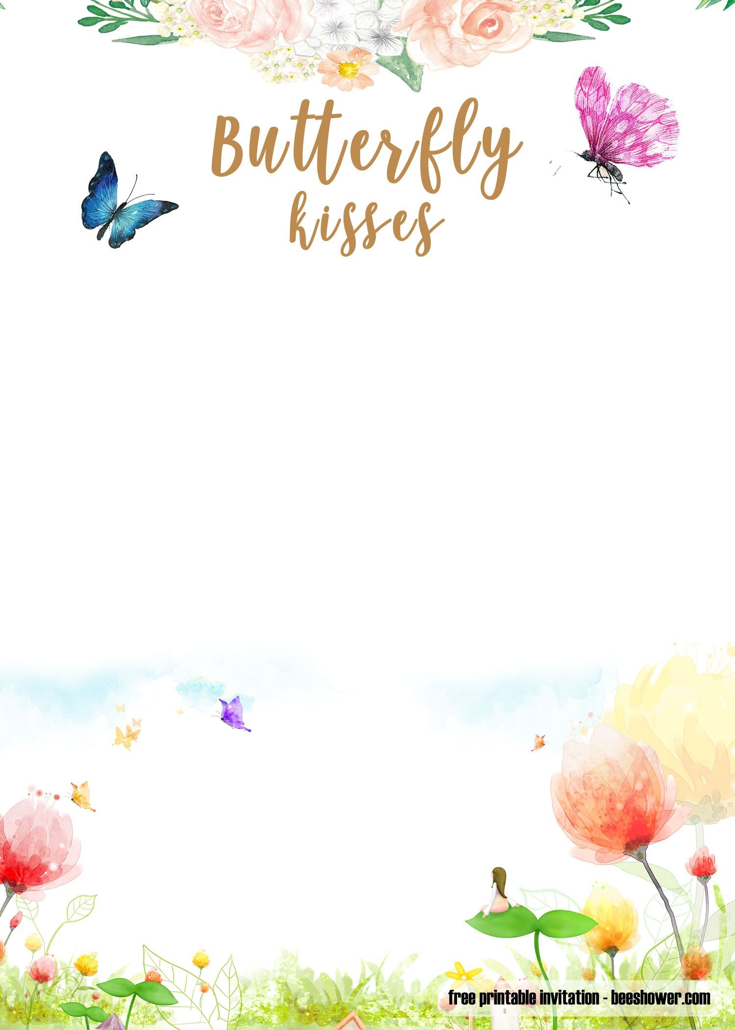 Cheap Butterfly Baby Shower Invitations Printable Free Deals