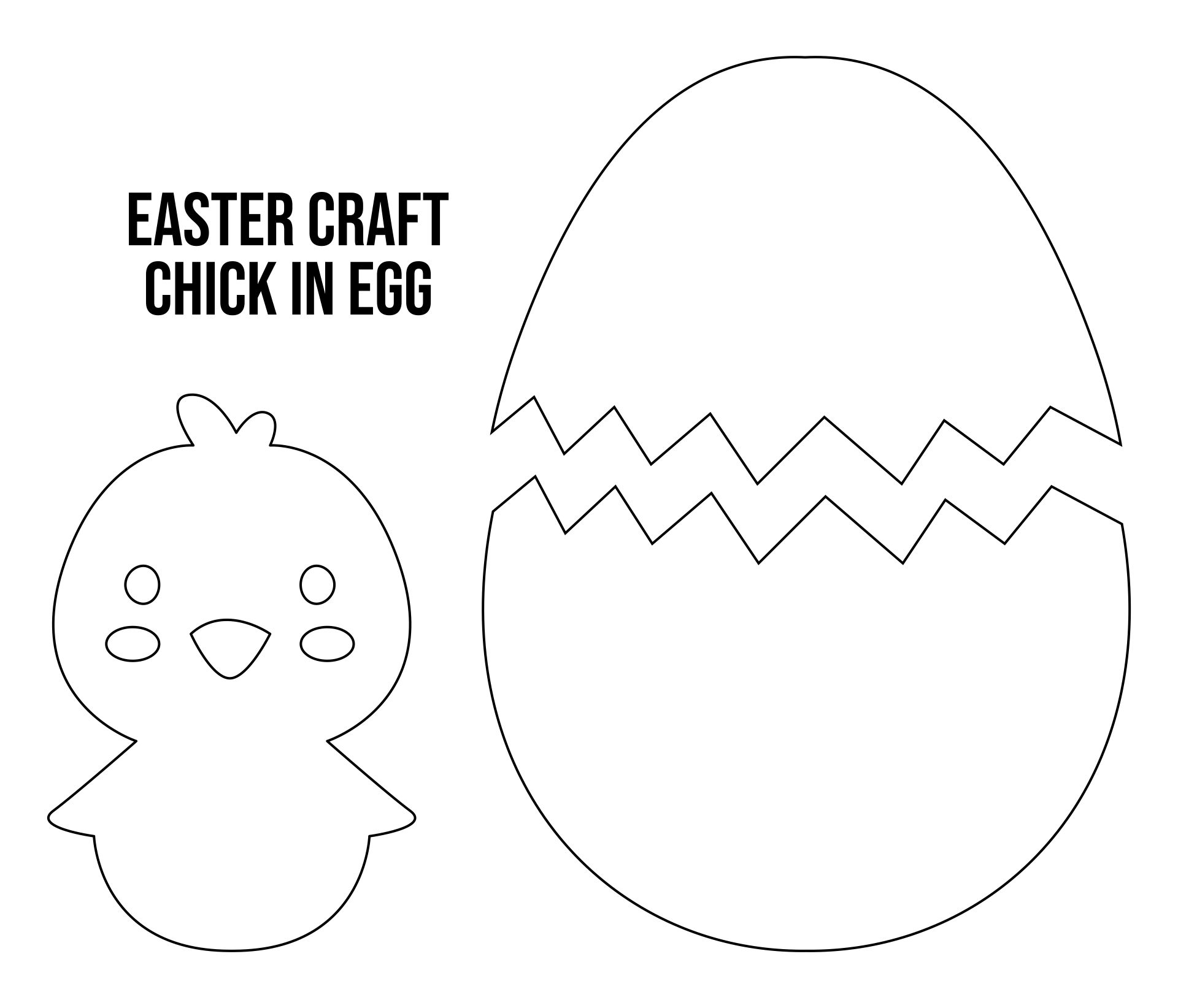 Easter Chick Template Free Printable