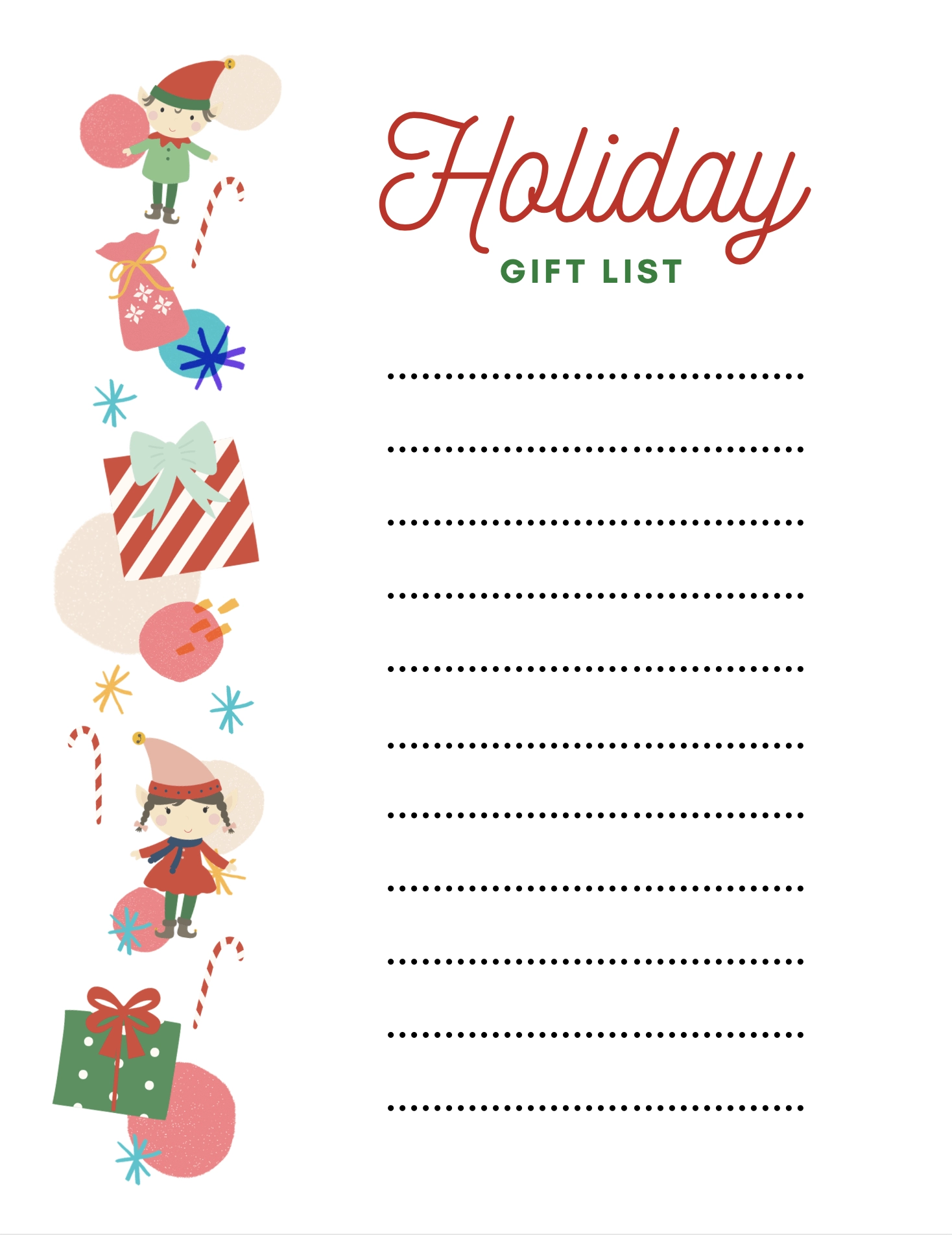 Christmas List Template 9 FREE Gorgeous Printables Make Life Lovely Christmas List Template 9 FREE Gorgeous Printables Make Life Lovely