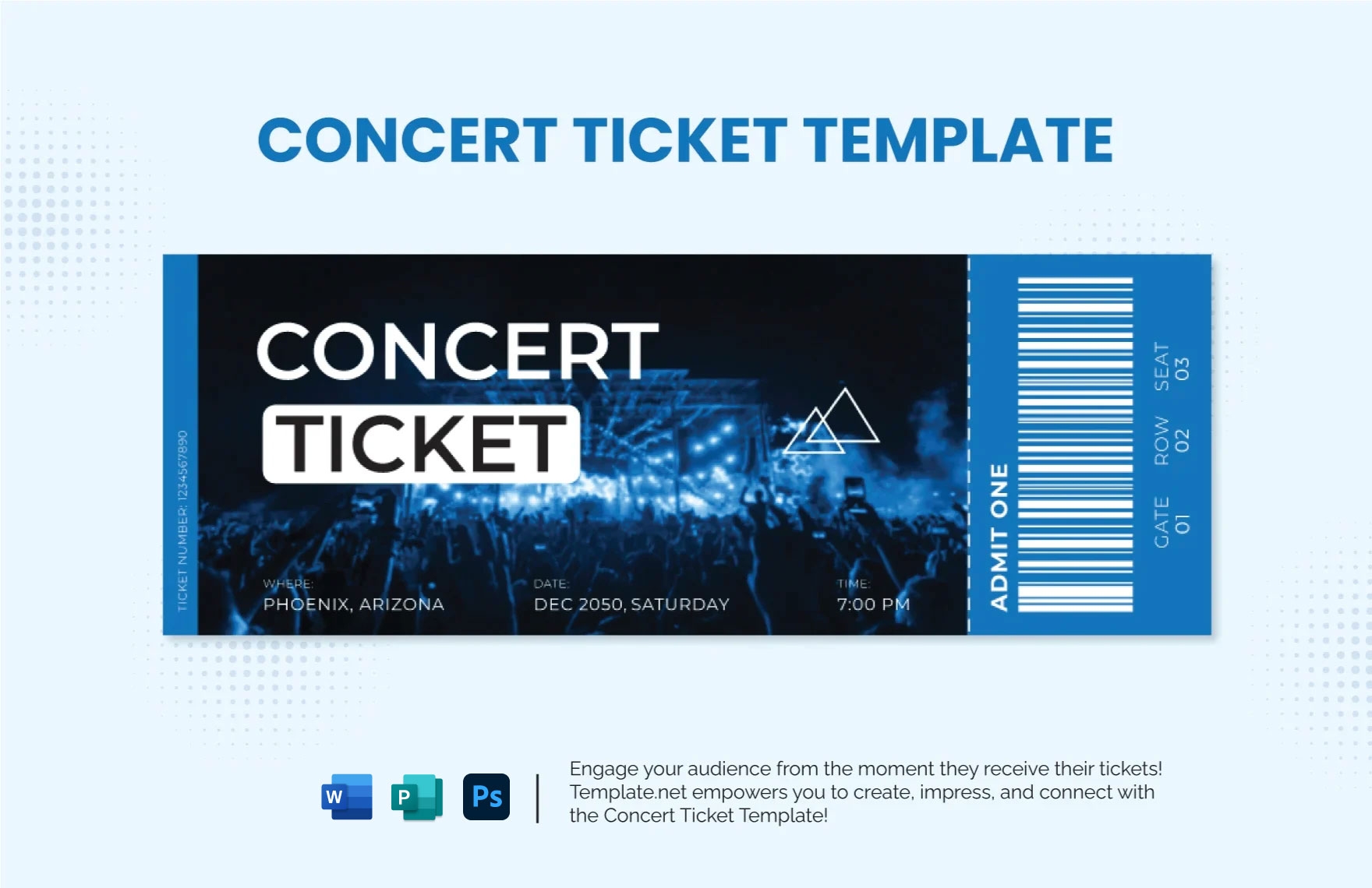 Free Printable Concert Ticket Template Free Printable Concert Ticket Template