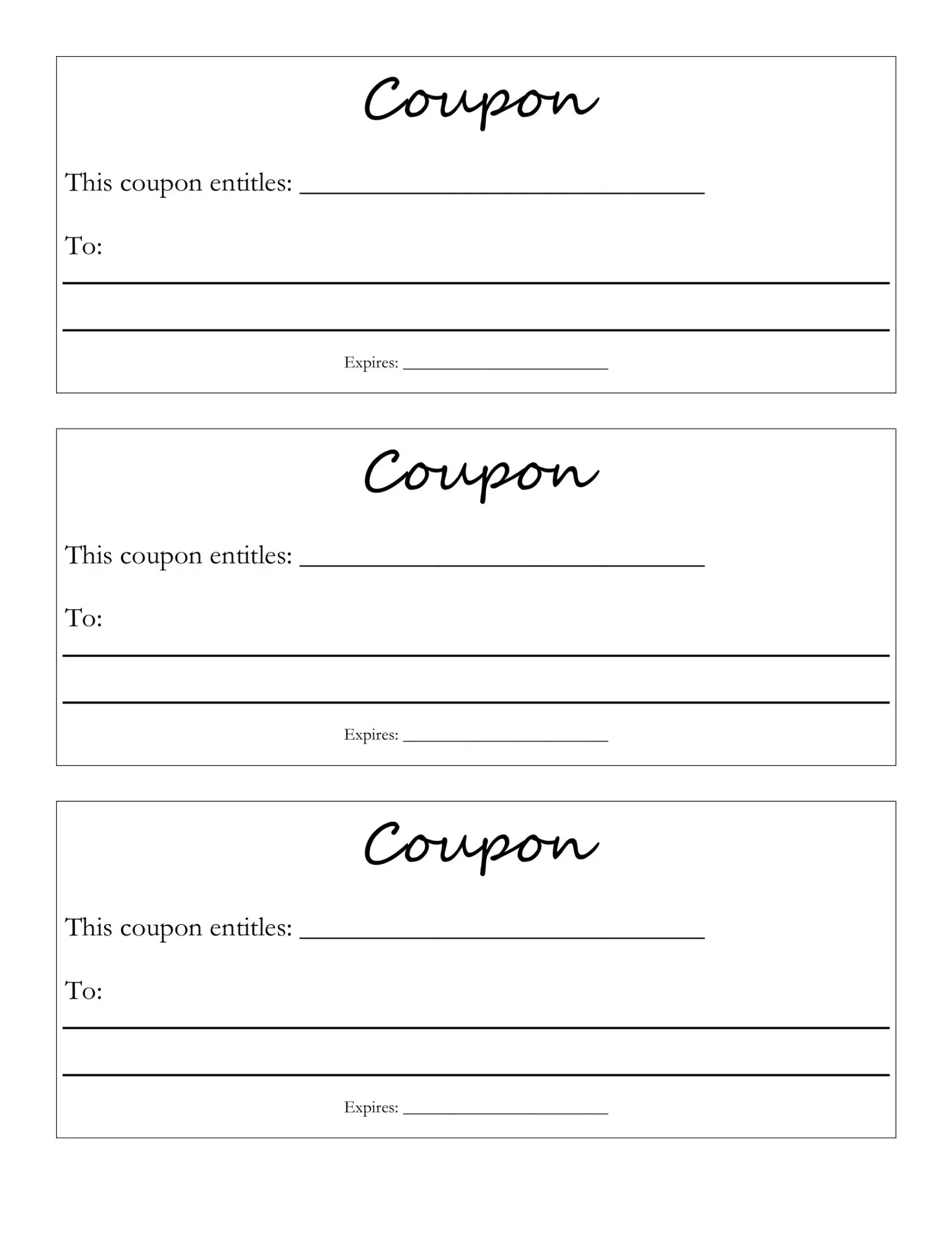 Free Printable Blank Coupon Template