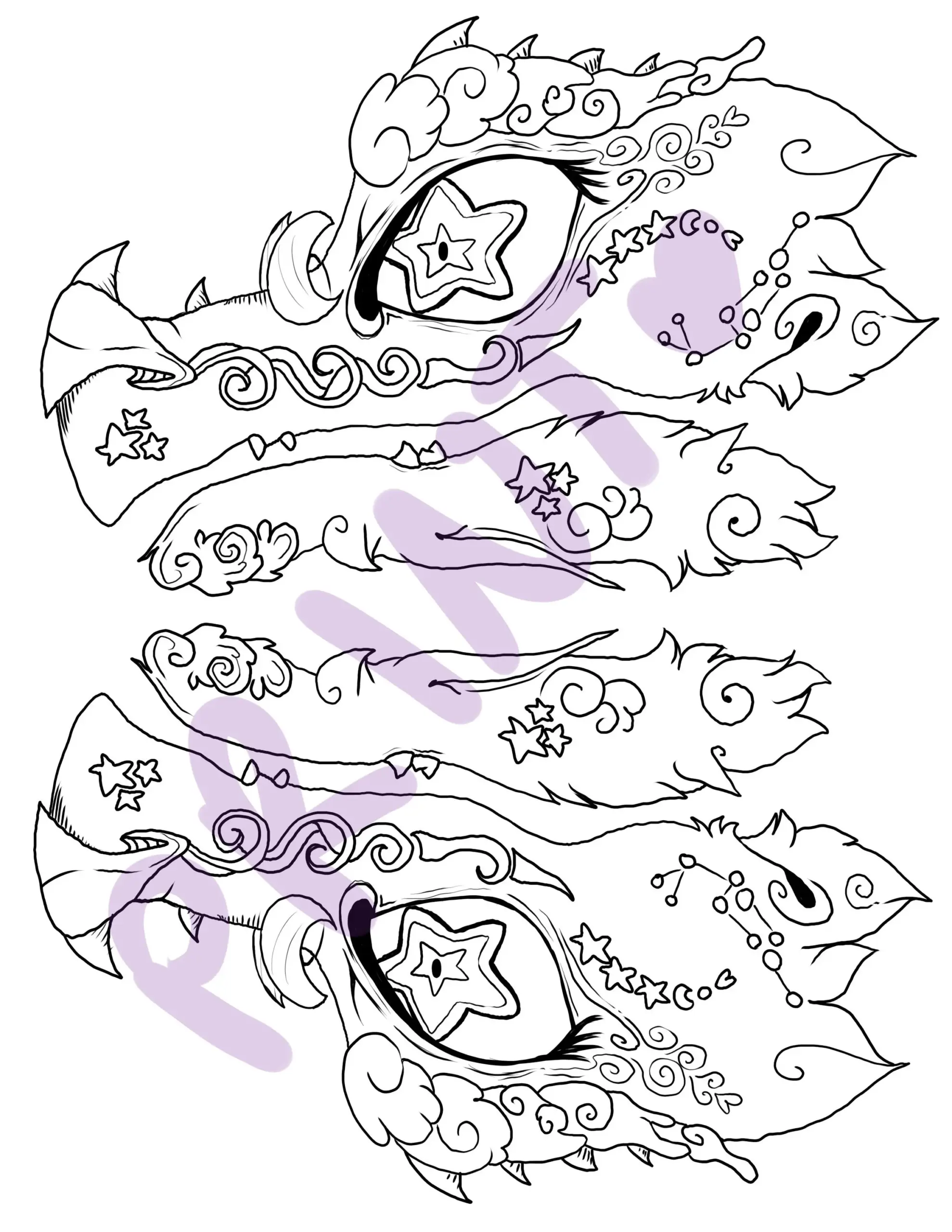 Customizable Color Your Own Printable Paper Dragon Puppet Template Base Starter YOU PICK Etsy